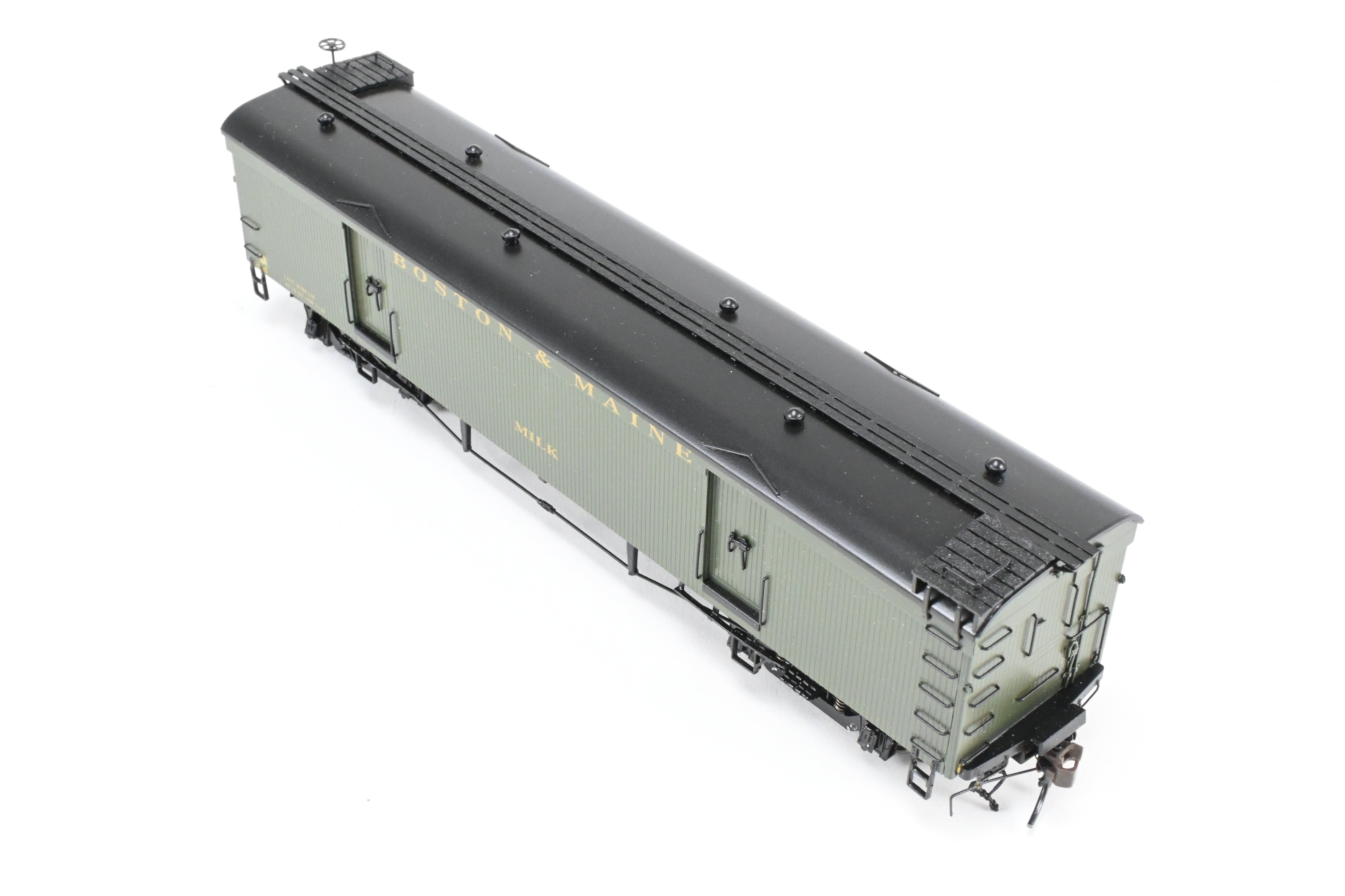 HO Scale Brass Model Railworks B&M - Boston & Maine 4-Door Wood Milk Car 1600 Series Ice Cooled Freight Product