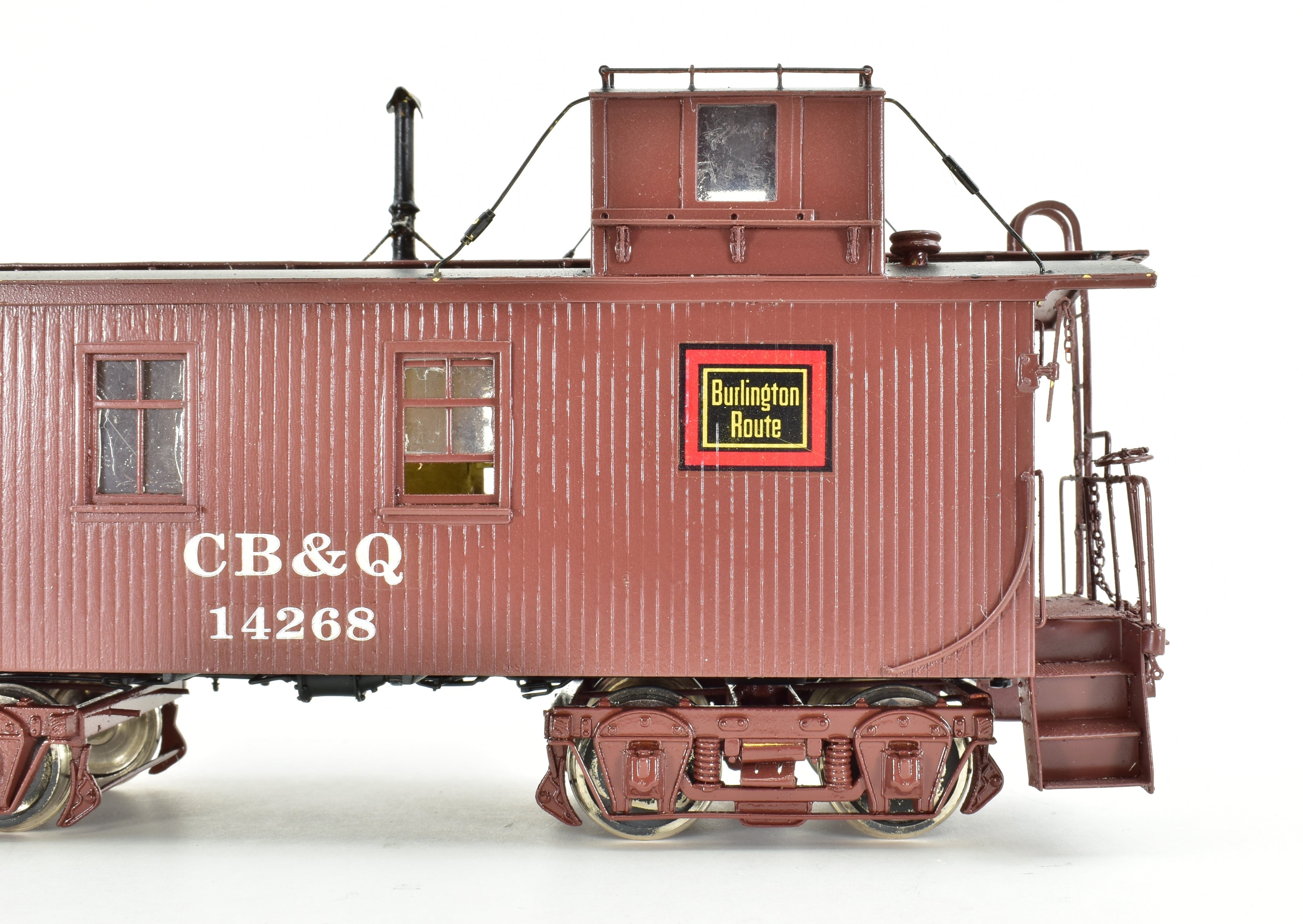 O Scale Oriental Limited CB&Q Burlington Route NE-1 Custom Painted Wood Caboose