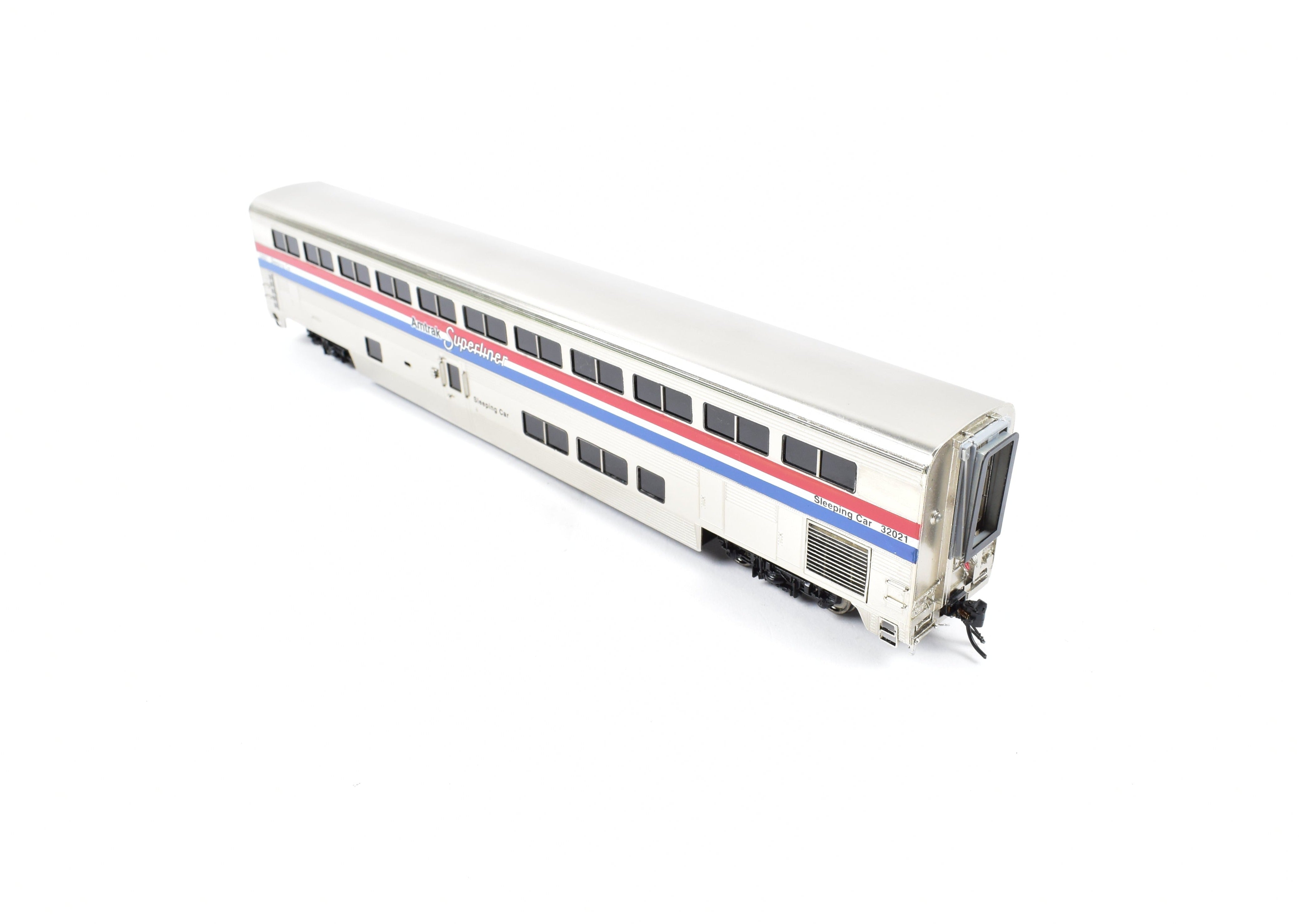 HO Scale Brass Amtrak Phase III Superliner Sleeping Car Model F/P #32021 by Overland Models, Inc. - A Collectible Train Replica