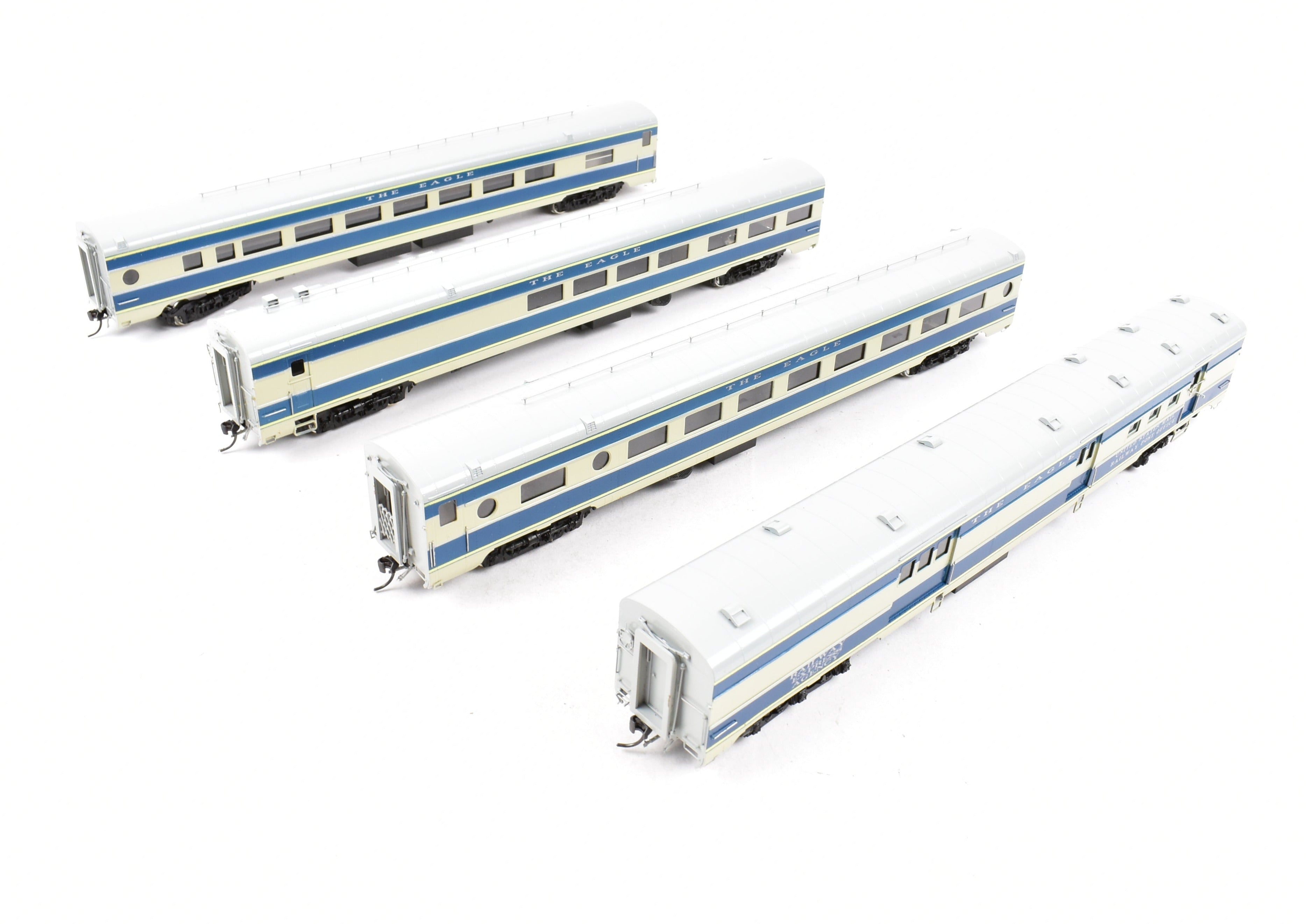 HO Scale Brass Model Train - Hallmark Models MP - Missouri Pacific and T&P - Texas & Pacific Texas Eagle Section 1 Four-Car Set for Model Train Enthusiasts