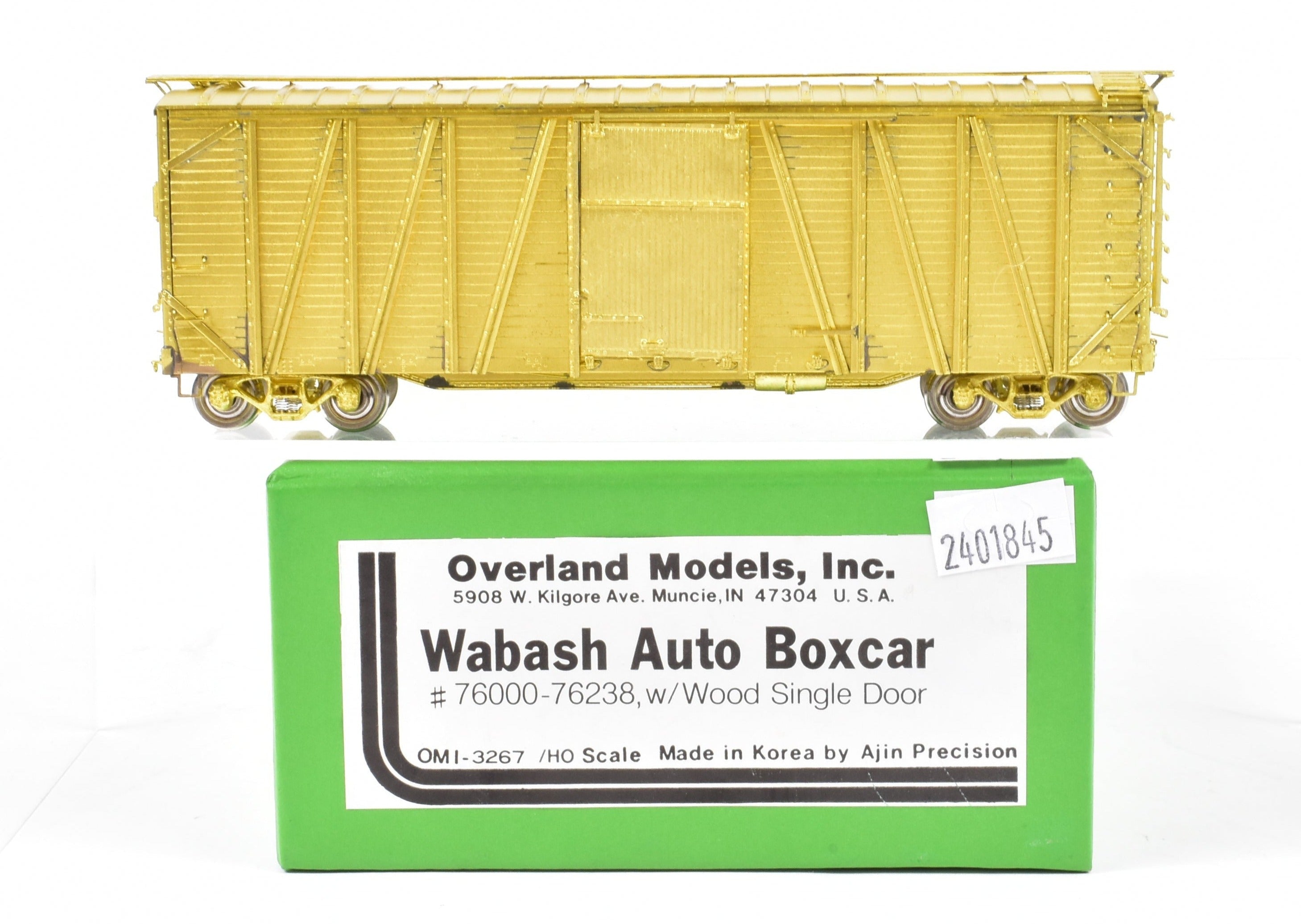 HO Scale Brass Wabash Auto Boxcar Model by Overland Models, Inc. (Series #76000 - 76238)