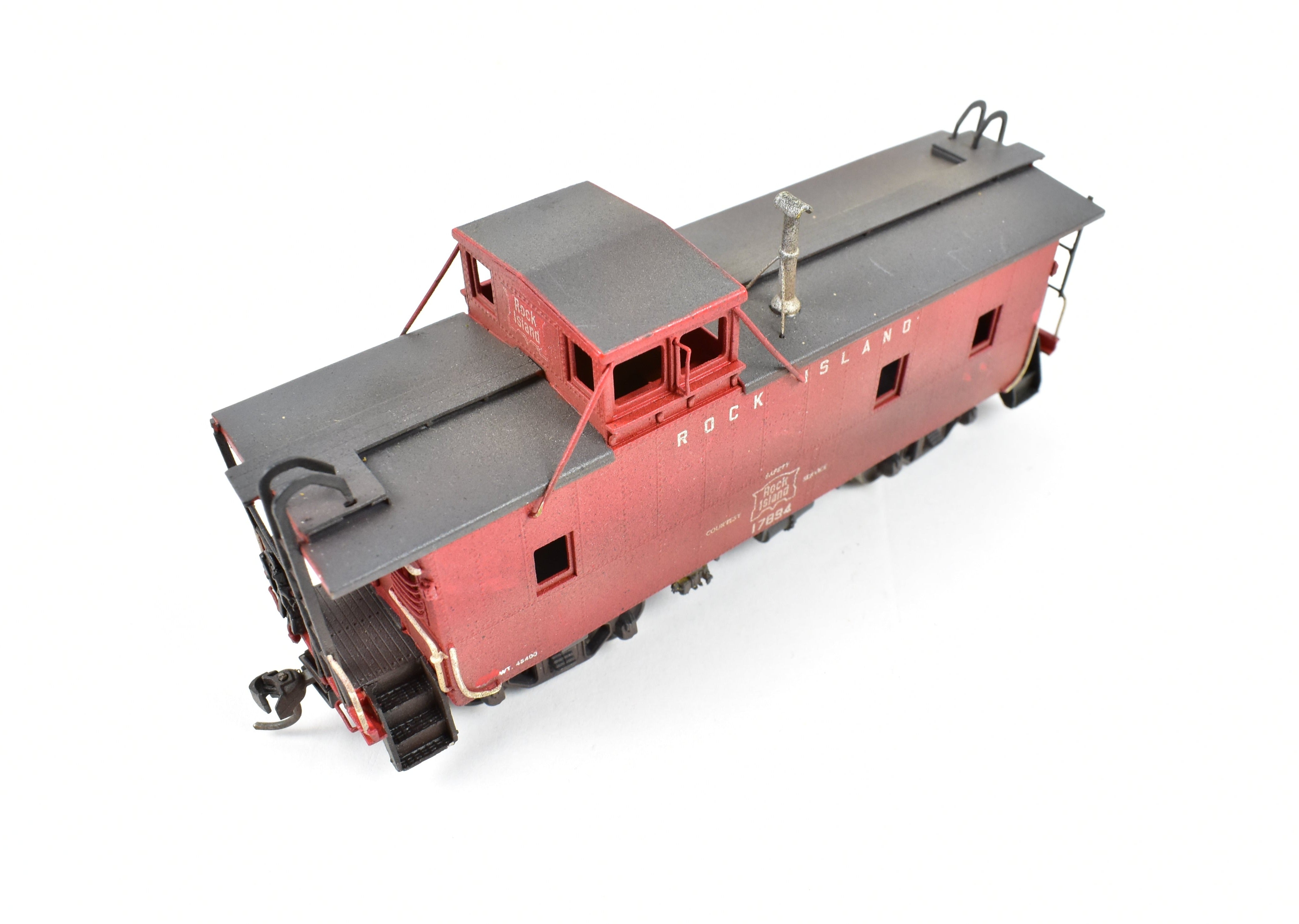 HO Scale Brass Model Train - OMI (Overland Models, Inc.) CRI&P - Rock Island Steel Caboose #17894 with Custom Painting and Spare Parts