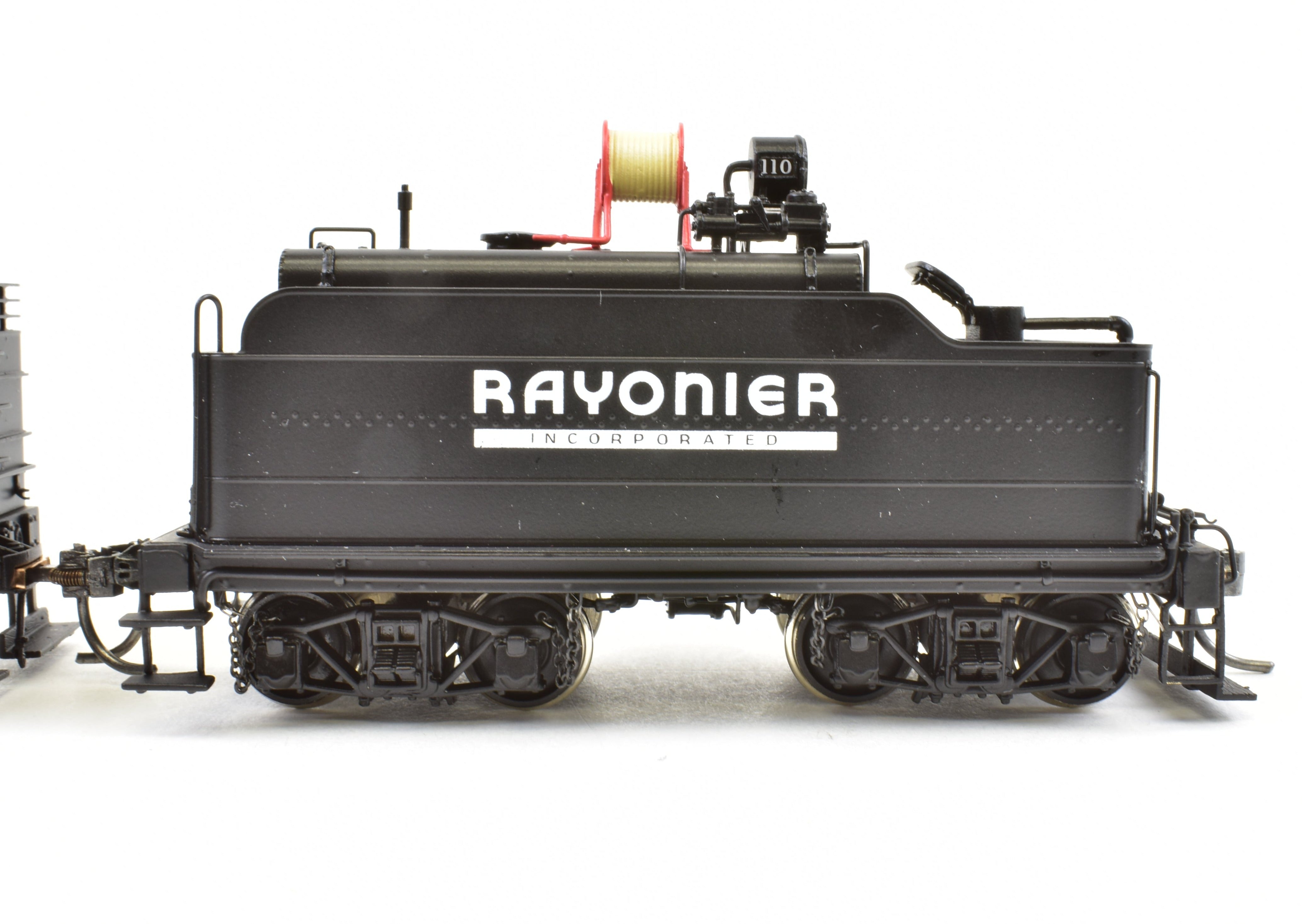 High - Quality HO Scale Brass Division Point (DVP) Baldwin Logging Mallet Steam Locomotive #110 2 - 6 - 6 - 2T with Auxiliary Tender - The Last Available Model from Rayonier Incorporated