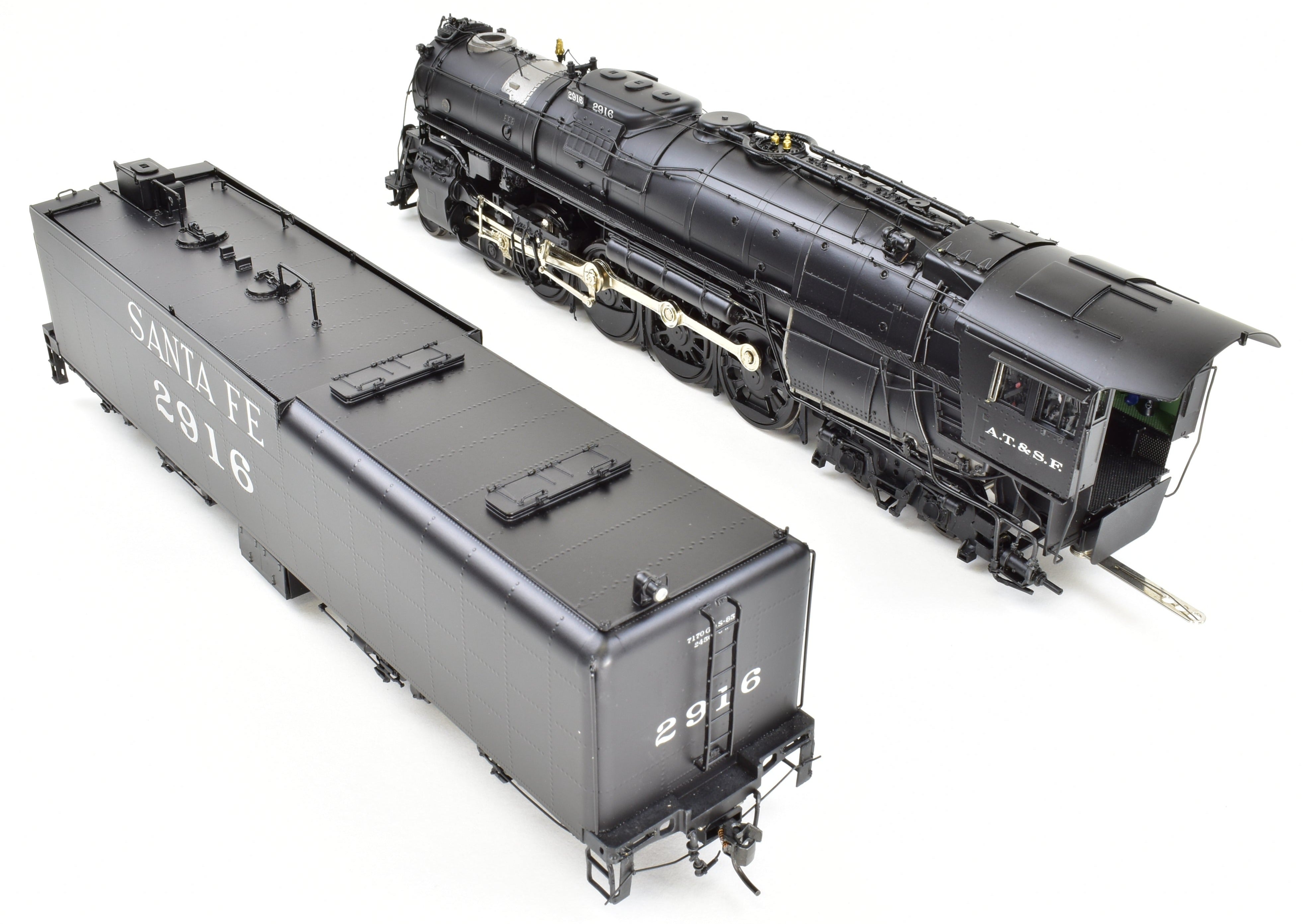 O Scale Brass Sunset Models ATSF - Santa Fe 2900 Class 4-8-4 Factory Painted Locomotive
