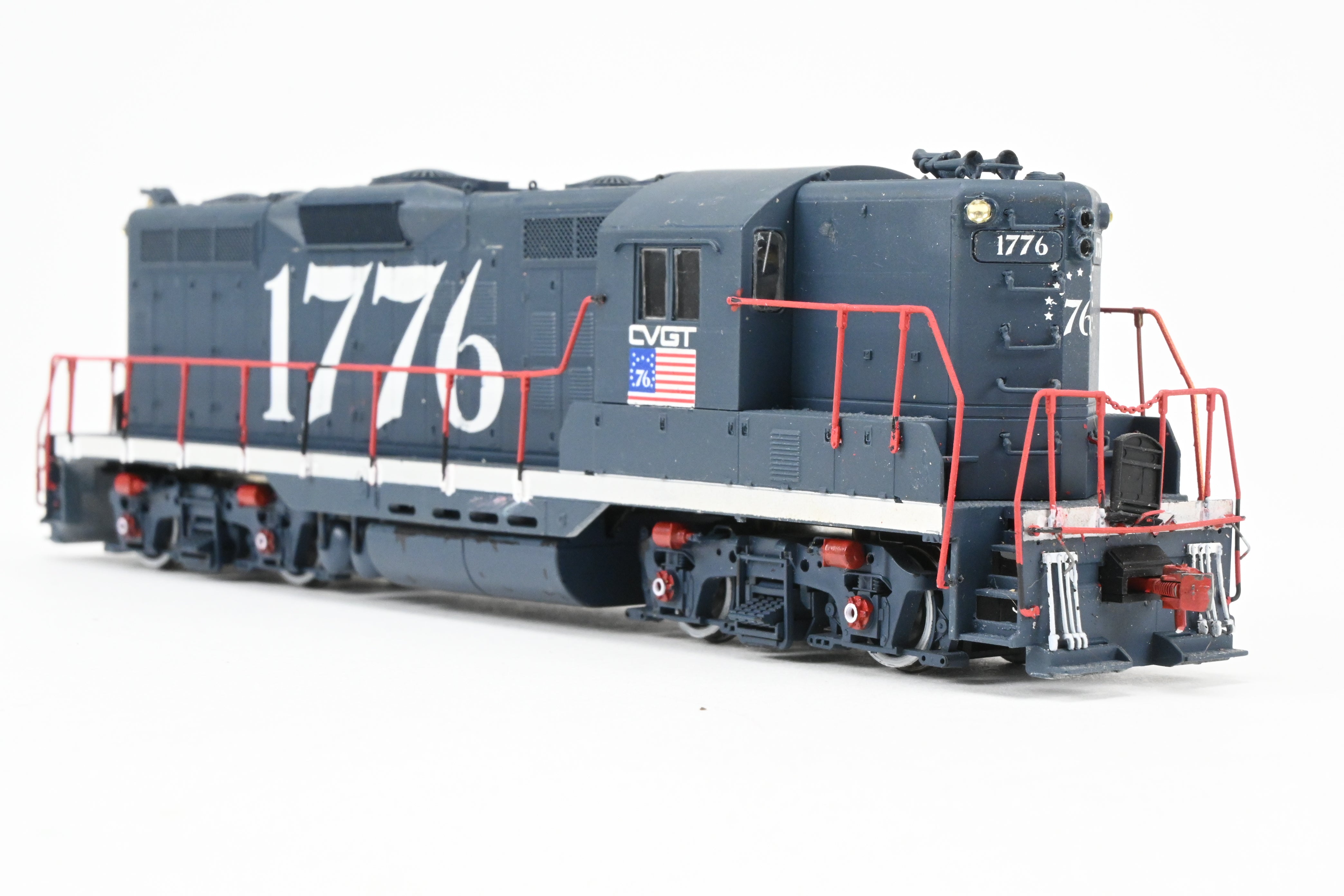 HO Scale Life-Like Proto 2000 EMD GP9 Locomotive Custom Painted in Central Vermont or Grand Trunk Western Bi - Centennial Scheme #1776 with Tsunami DCC and Sound Function