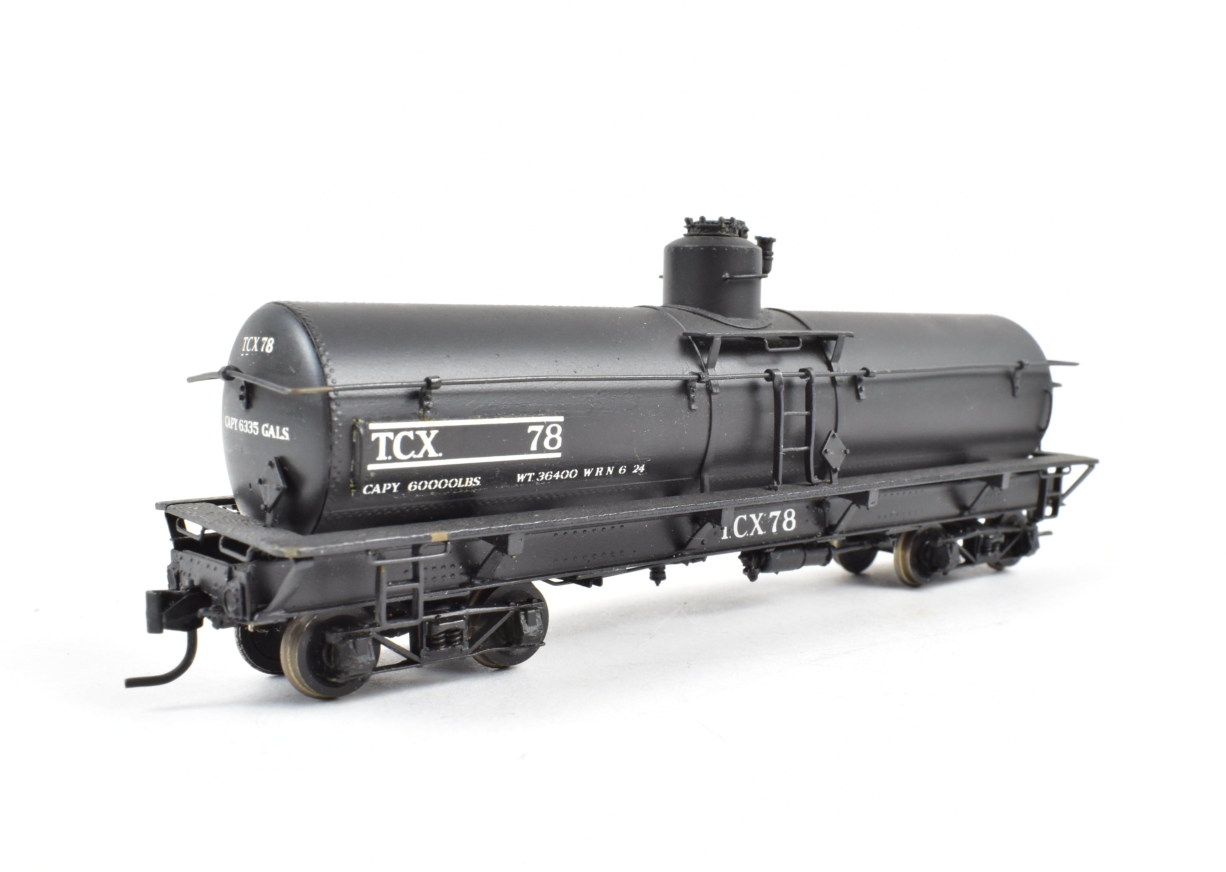 HOn3 Precision Scale Co. Brass TCX - Texaco Single Dome Tank Car TCX 76