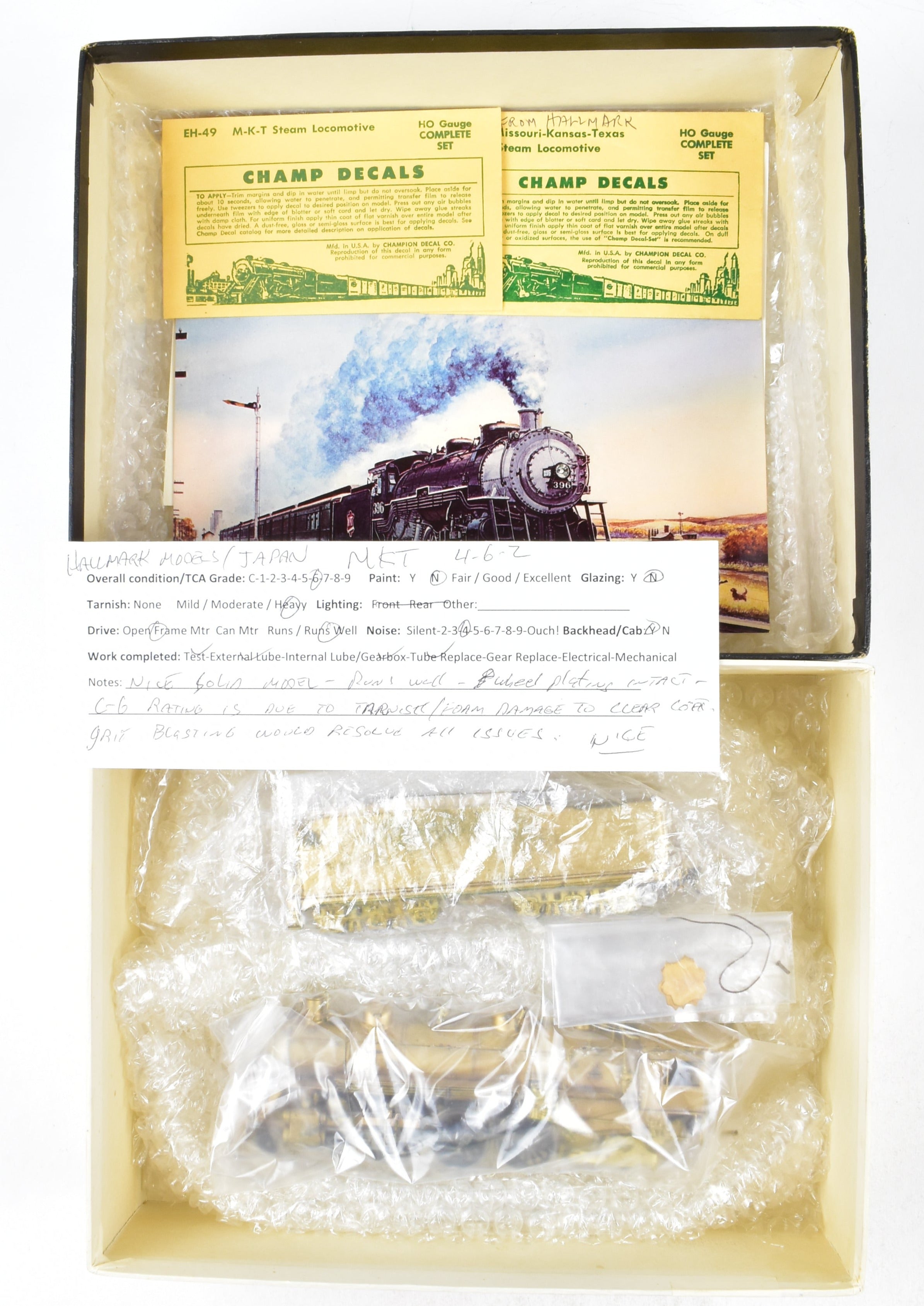 HO Scale Brass Hallmark Models Missouri Kansas Texas 4-6-2 H-3A Pacific Steam Locomotive Model