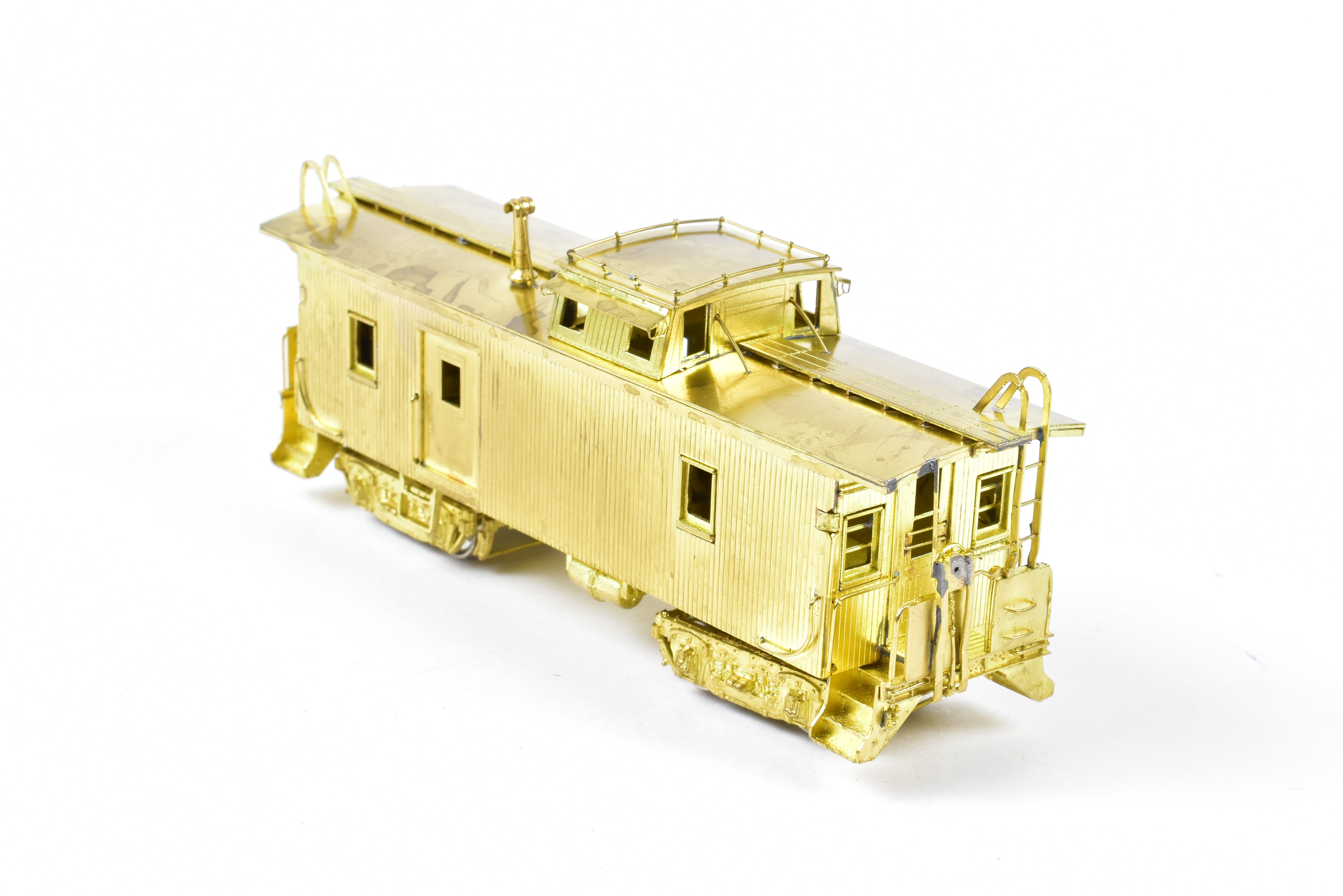 HO Scale Brass Model - OMI (Overland Models, Inc.) Union Pacific (UP) CA - 1 Wood Caboose Side Door with Modern Ends and Wood Beam Trucks for Model Trains