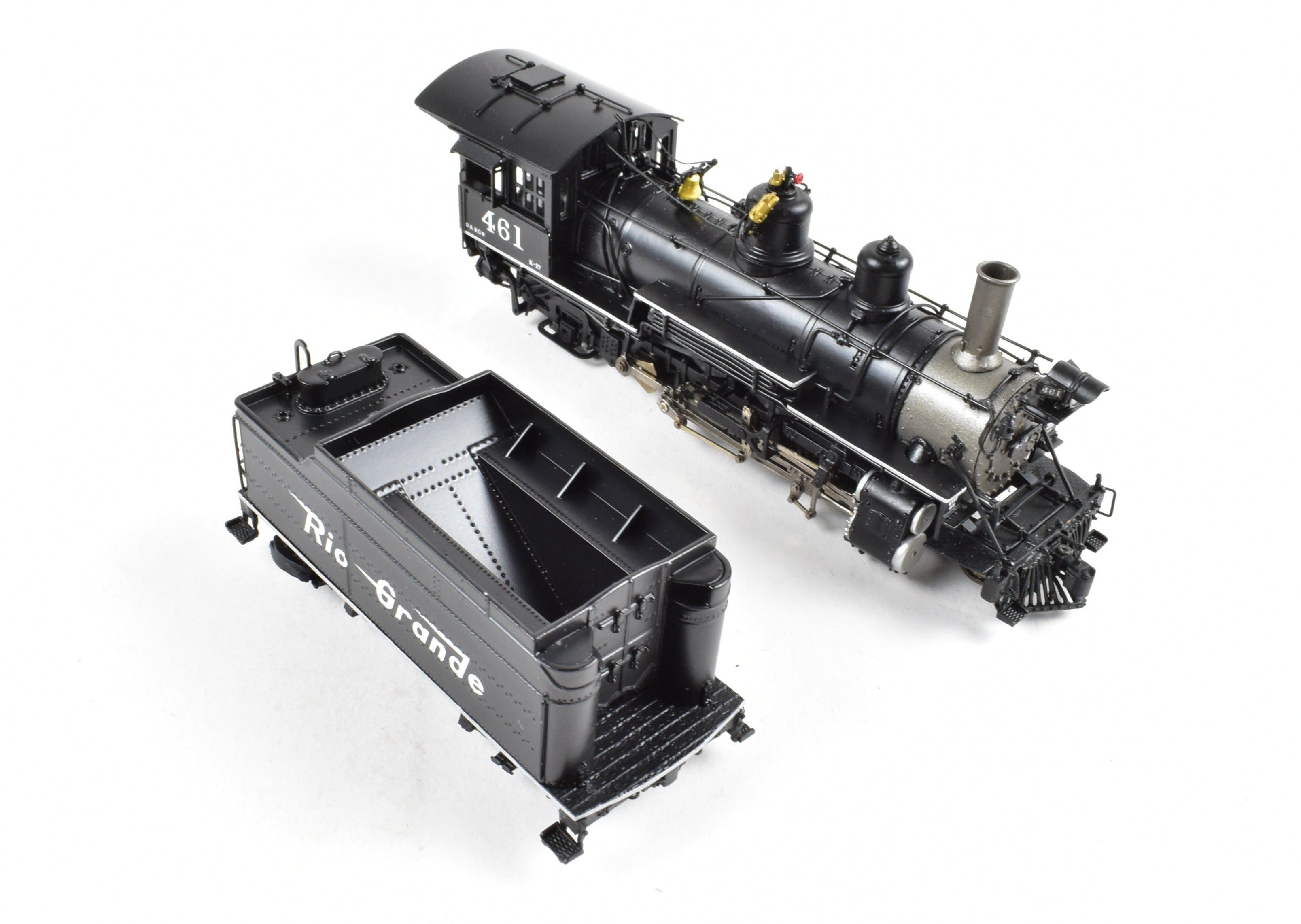 HOn3 Scale Brass Hybrid Model Train - Mountain Model Imports D&RGW (Denver & Rio Grande Western) K - 27 2 - 8 - 2 Locomotive #461 FP