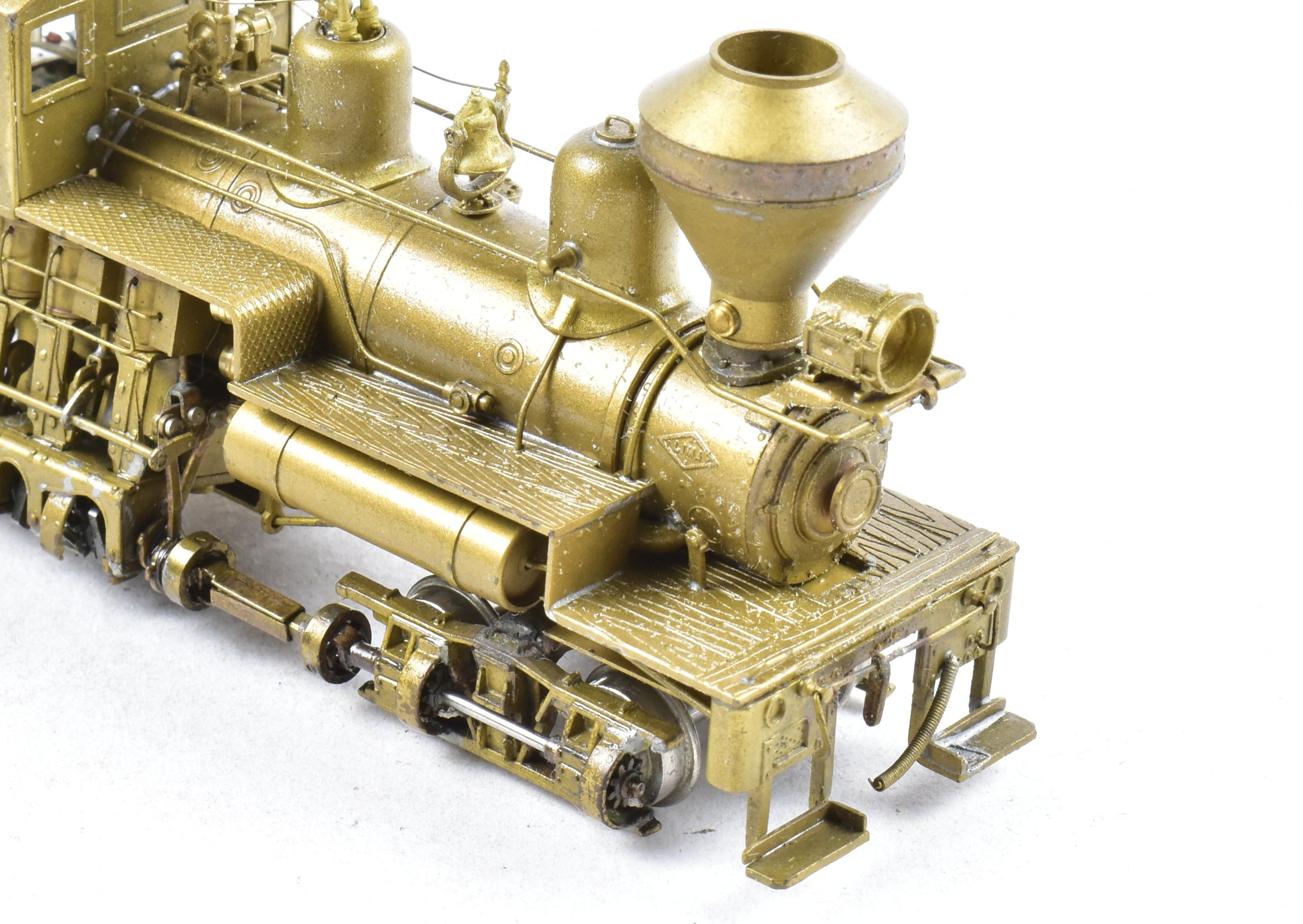 High - Quality HO Scale Brass PFM - United Hillcrest - Osbourne 2 - Truck 25 - Ton Shay Geared Locomotive Model with Damaged Box