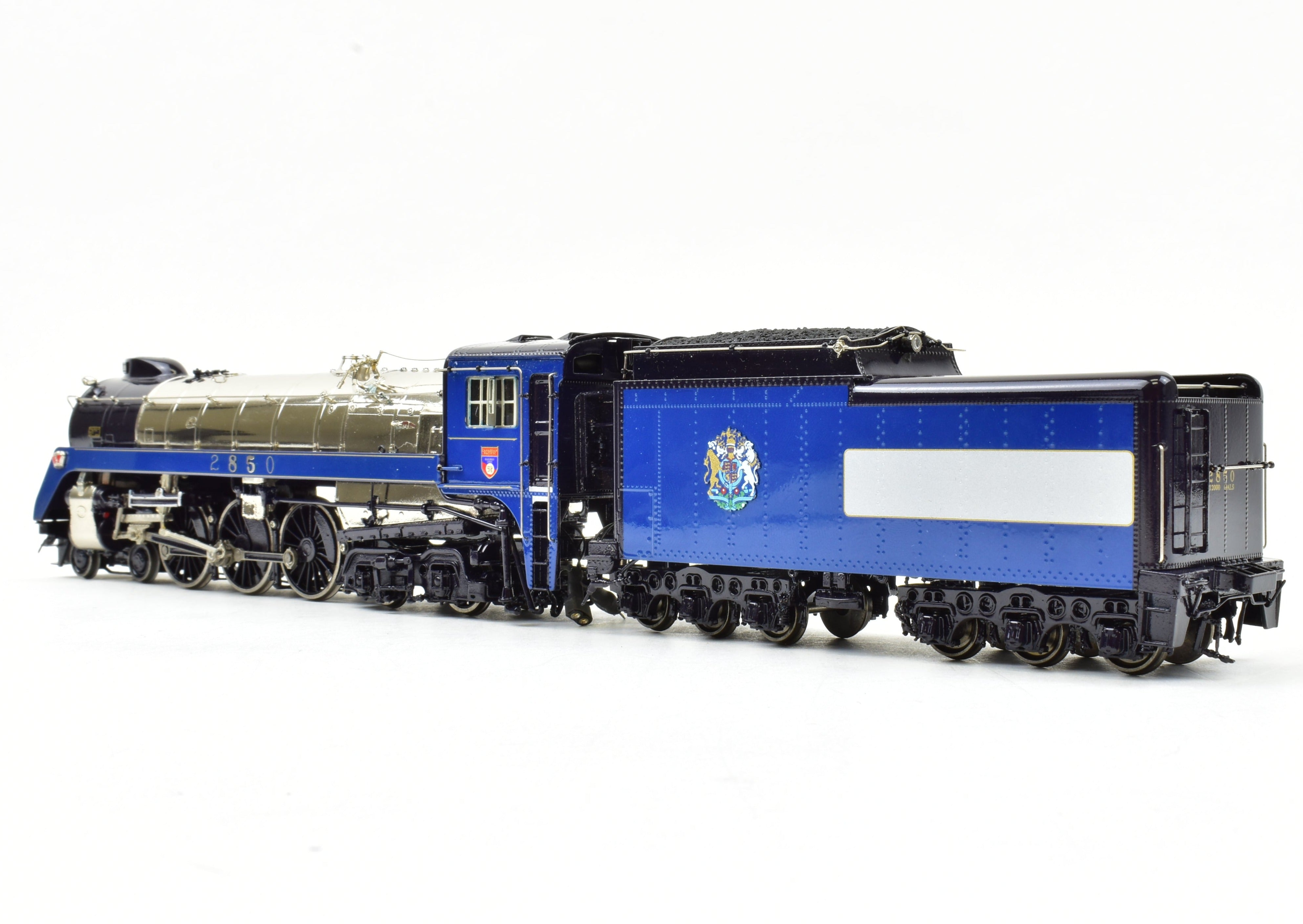 HO Scale Brass Model Train - Van Hobbies CPR Canadian Pacific Railway 4-6-4 Class H1d Royal Hudson 1939 Royal Service Locomotive with Factory Painted Road Number 2850