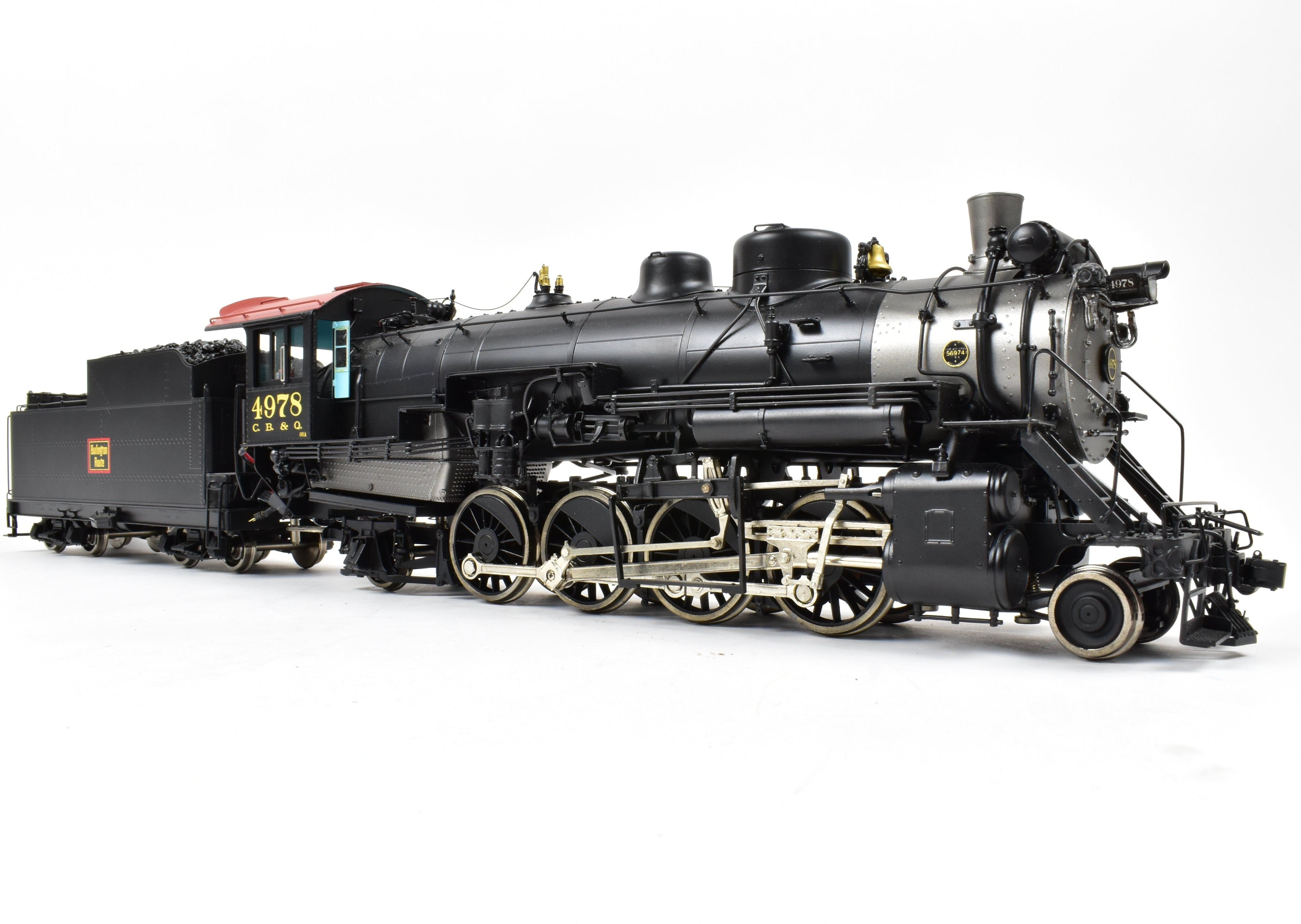 Sunset Models 3rd Rail O Scale Brass CB&Q Burlington Route O - 1a 2 - 8 - 2 FP #4978 with ESU DCC & Sound