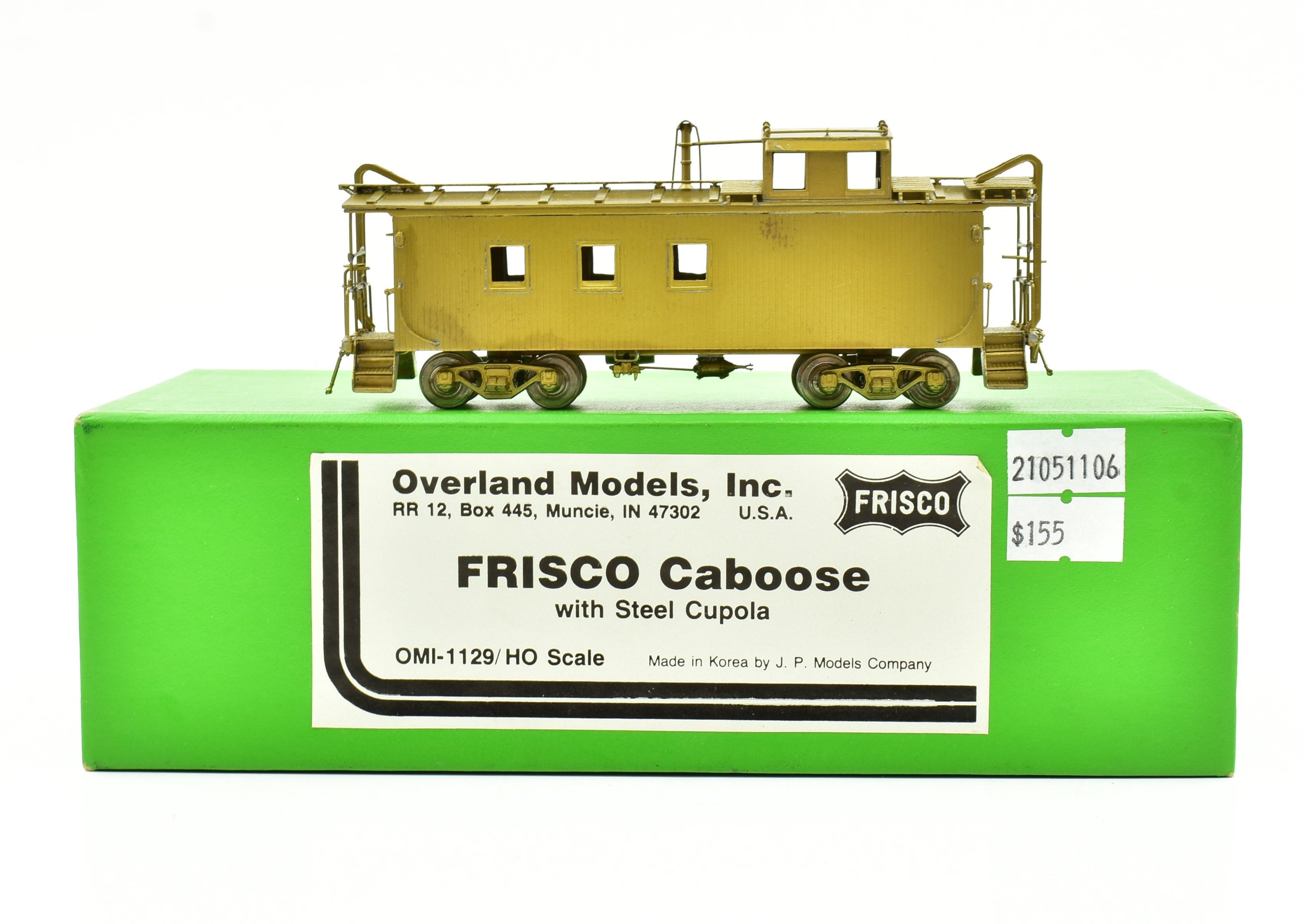 HO Scale Brass SLSF - Frisco Caboose with Steel Cupola Model by OMI - Overland Models, Inc.
