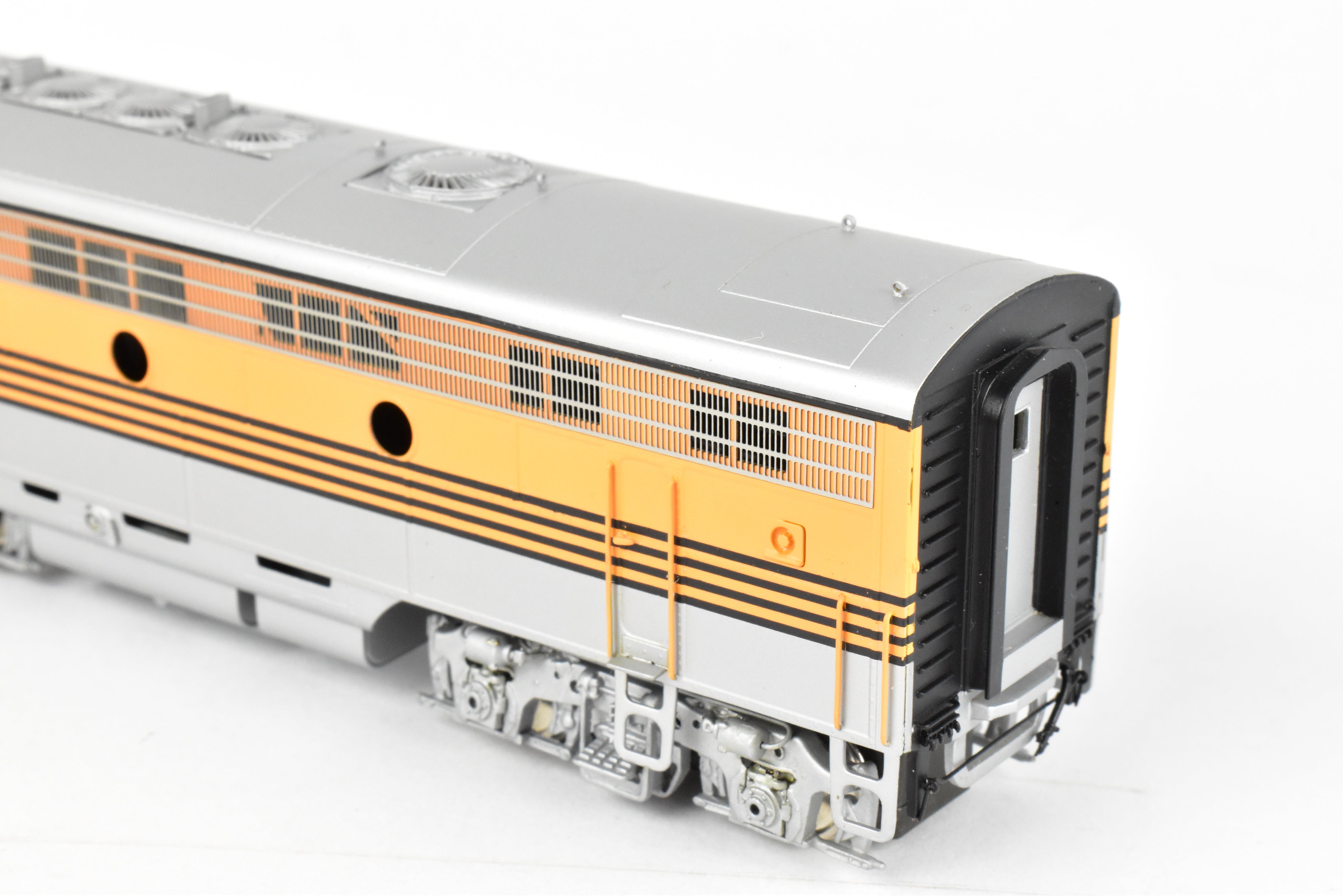 HO Brass Oriental Limited D&RGW EMD F7 A/B/B/A Set, 1500 HP, 5-Stripe Paint