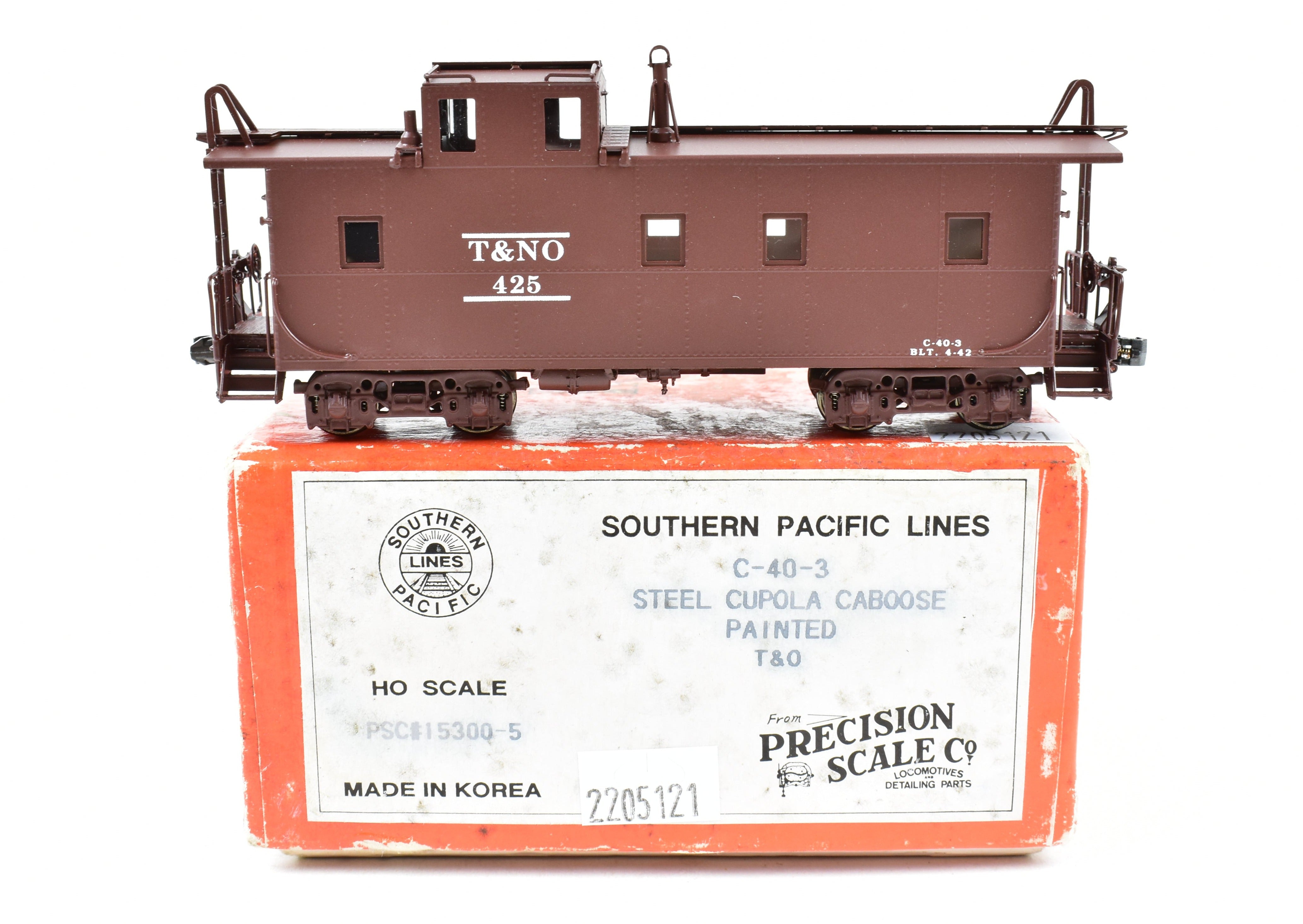HO Scale Brass PSC Precision Texas & New Orleans C-40-3 Steel Cupola Caboose T&NO 425