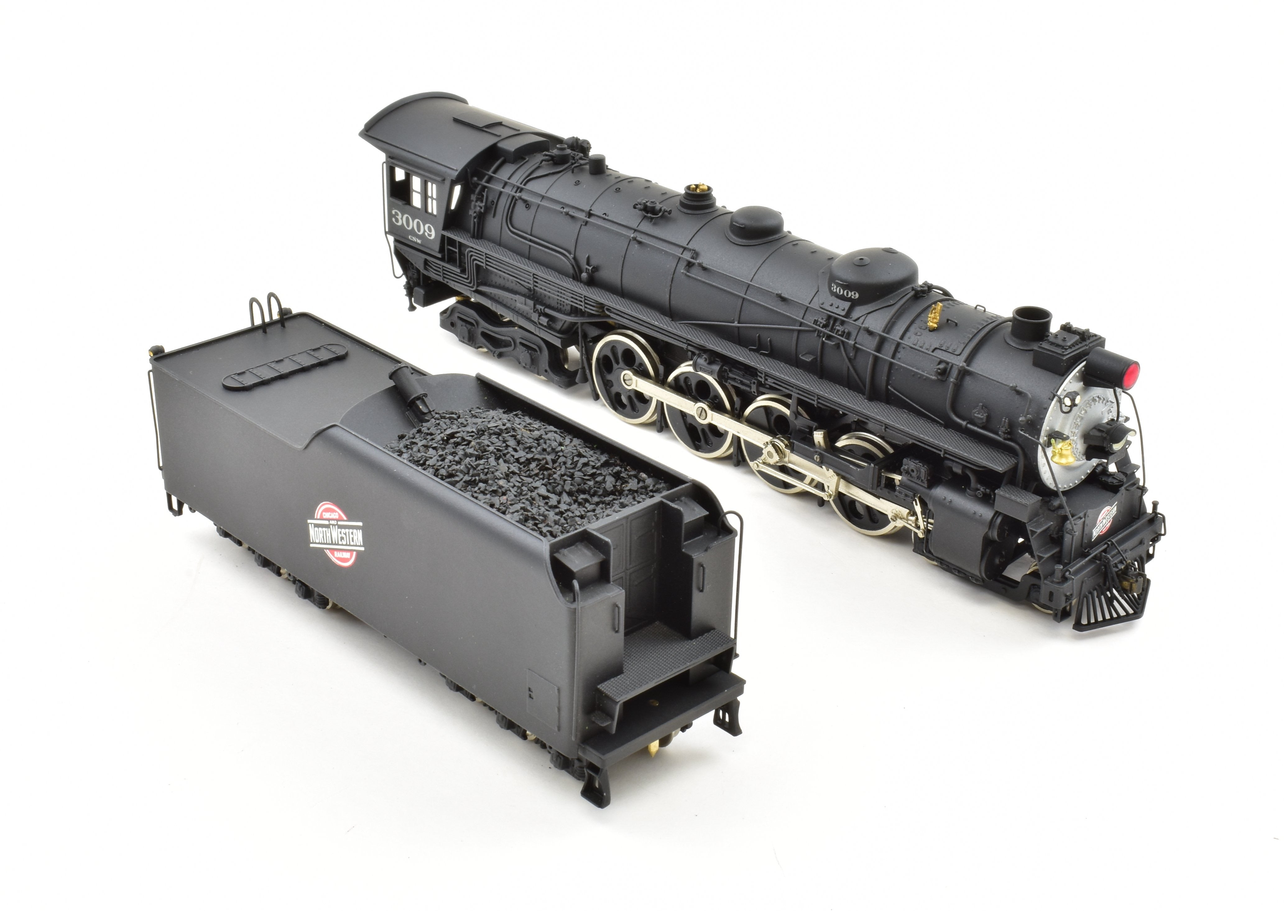 HO Scale Brass Model Train - PFM Fujiyama - Chicago & North Western Class H 4 - 8 - 4 Locomotive with 1966 Run Custom Painting