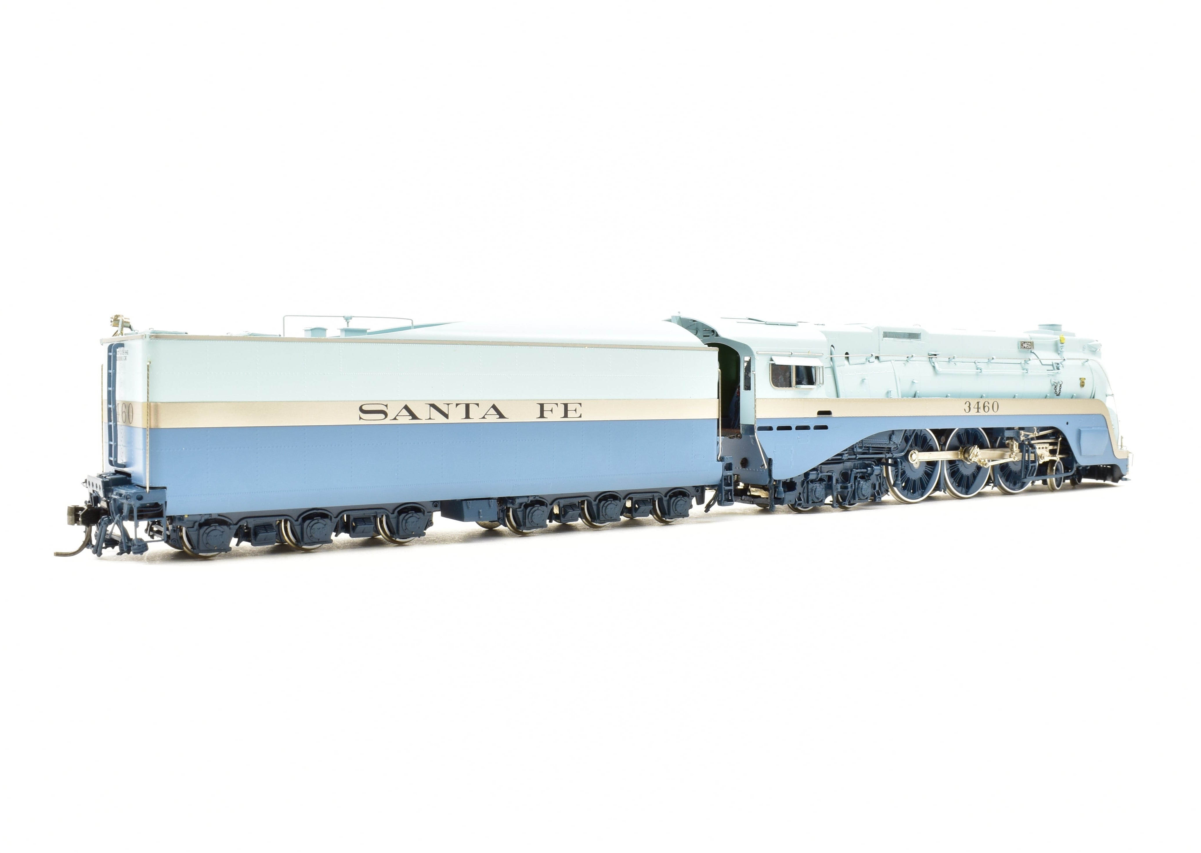HO Brass Precision Scale Co. ATSF Santa Fe 4-6-4 #3460 Blue Goose Hudson FP Rare Model