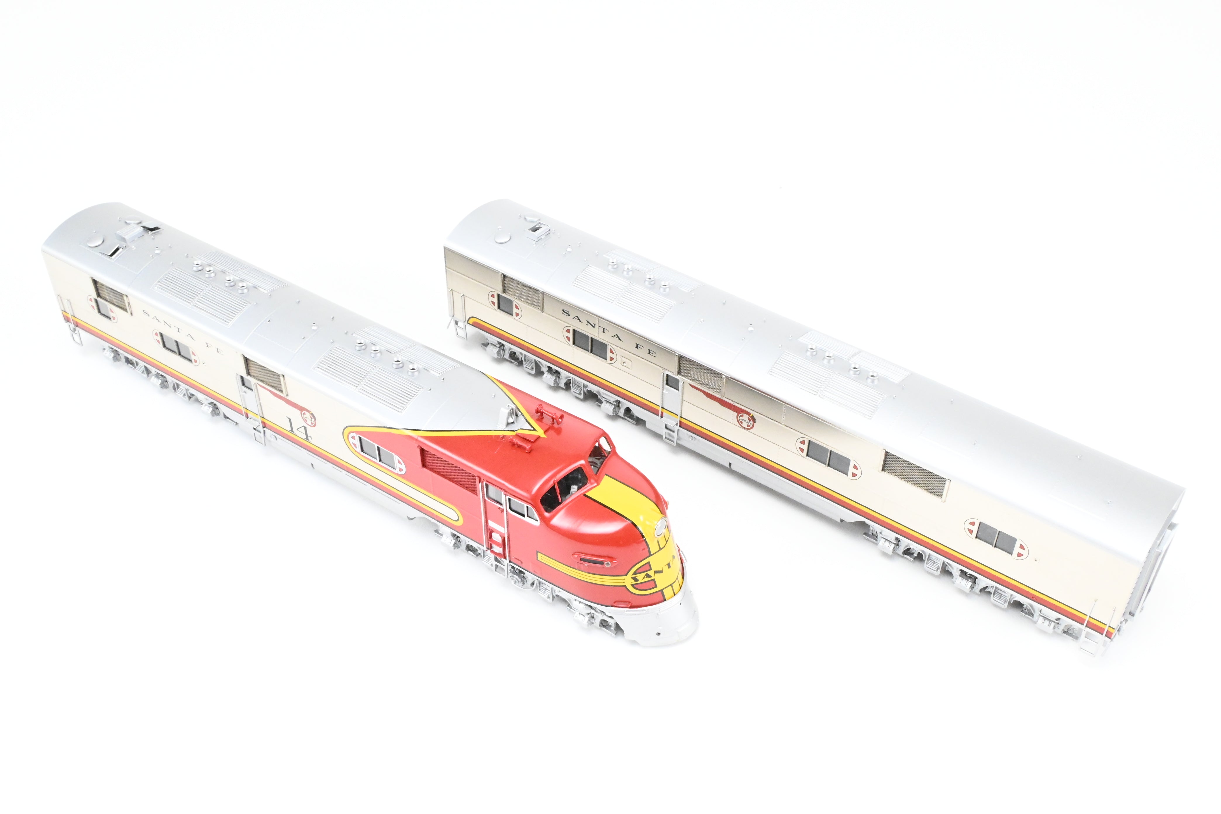 HO Scale Brass Conventional Cylinder - Challenger Imports ATSF - Santa Fe EMD E6 A/B Set with Plating and Painting, No. 14