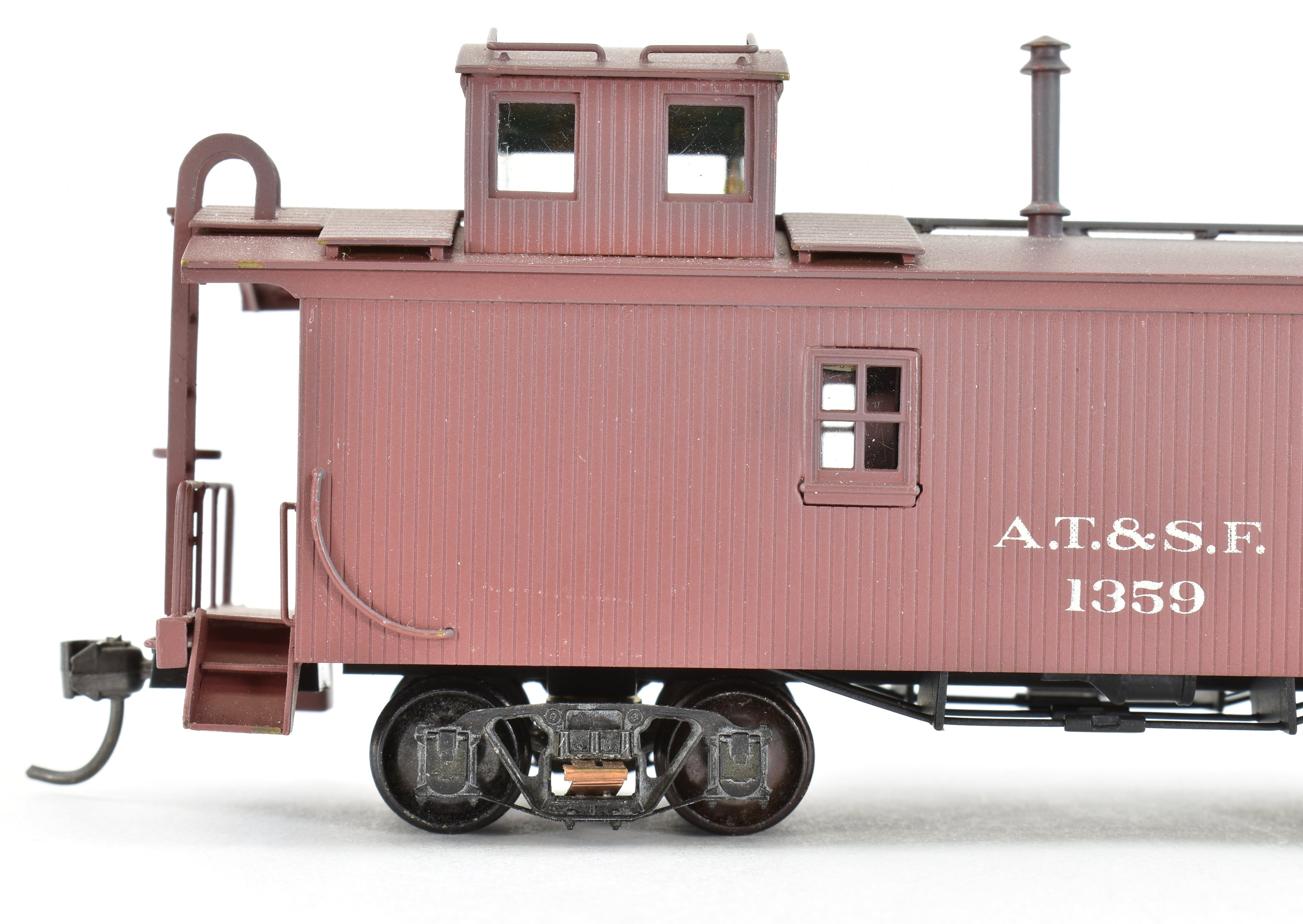 Custom Painted & Weathered HO Brass ATSF - Santa Fe Wood Caboose by Trains Inc.
