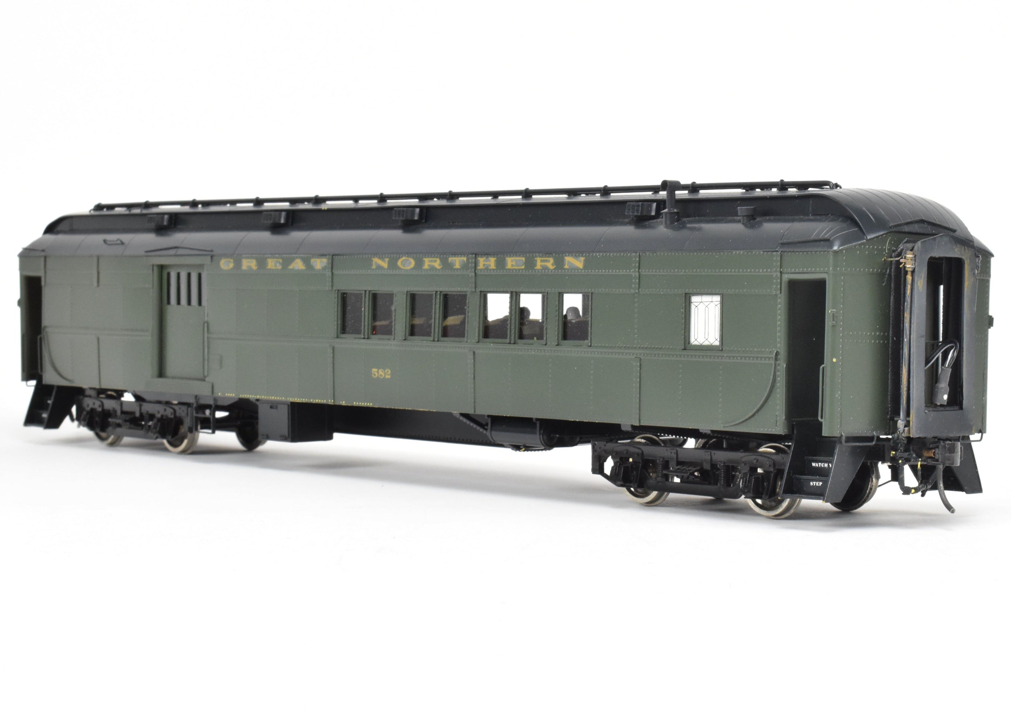 O Scale 1:48th Oriental Limited Great Northern H.W Combine/Caboose Model - Brass, Custom - Finished, Numbered 582
