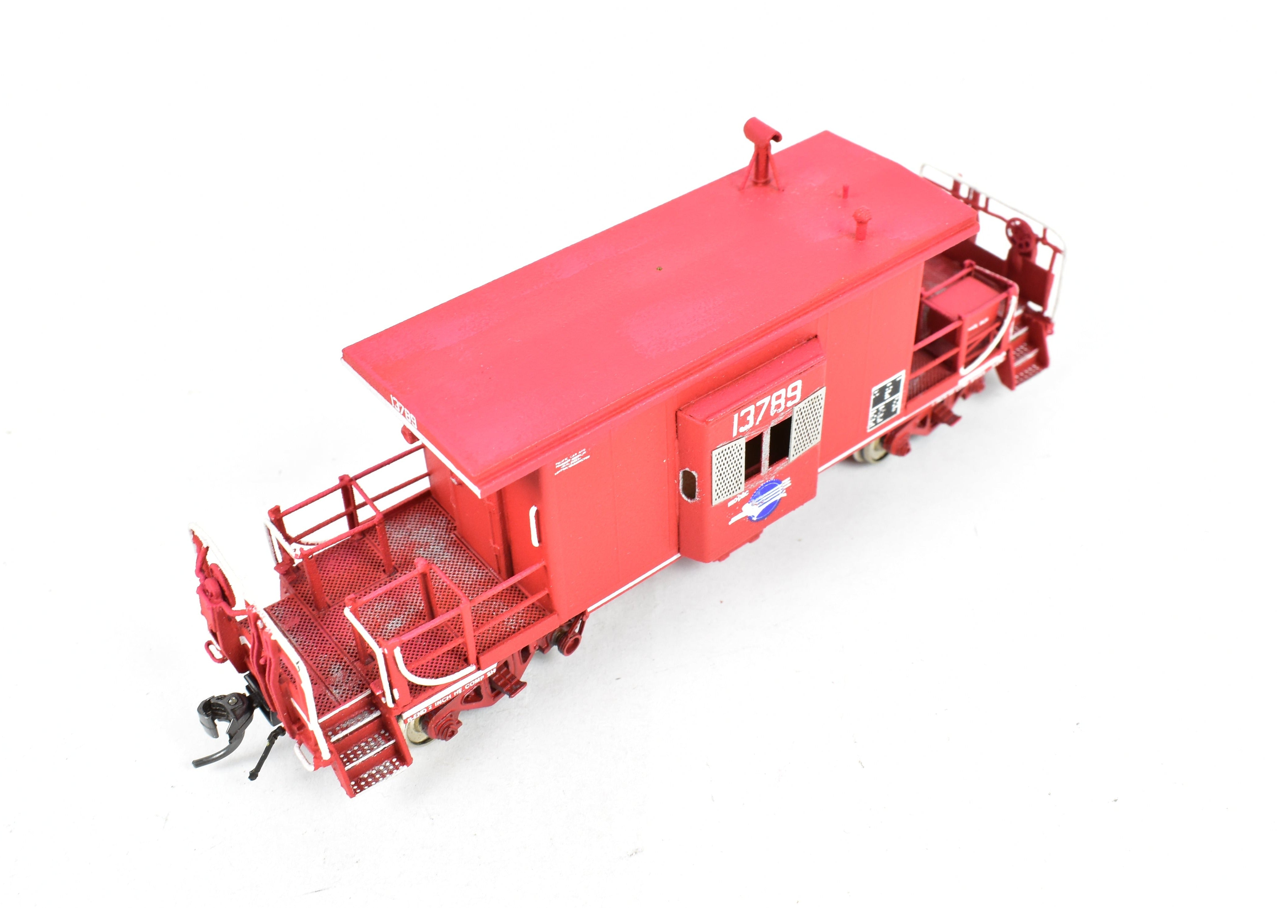 OMI HO Brass Missouri Pacific Bay Window Caboose with Small Side Windows, Custom Painted