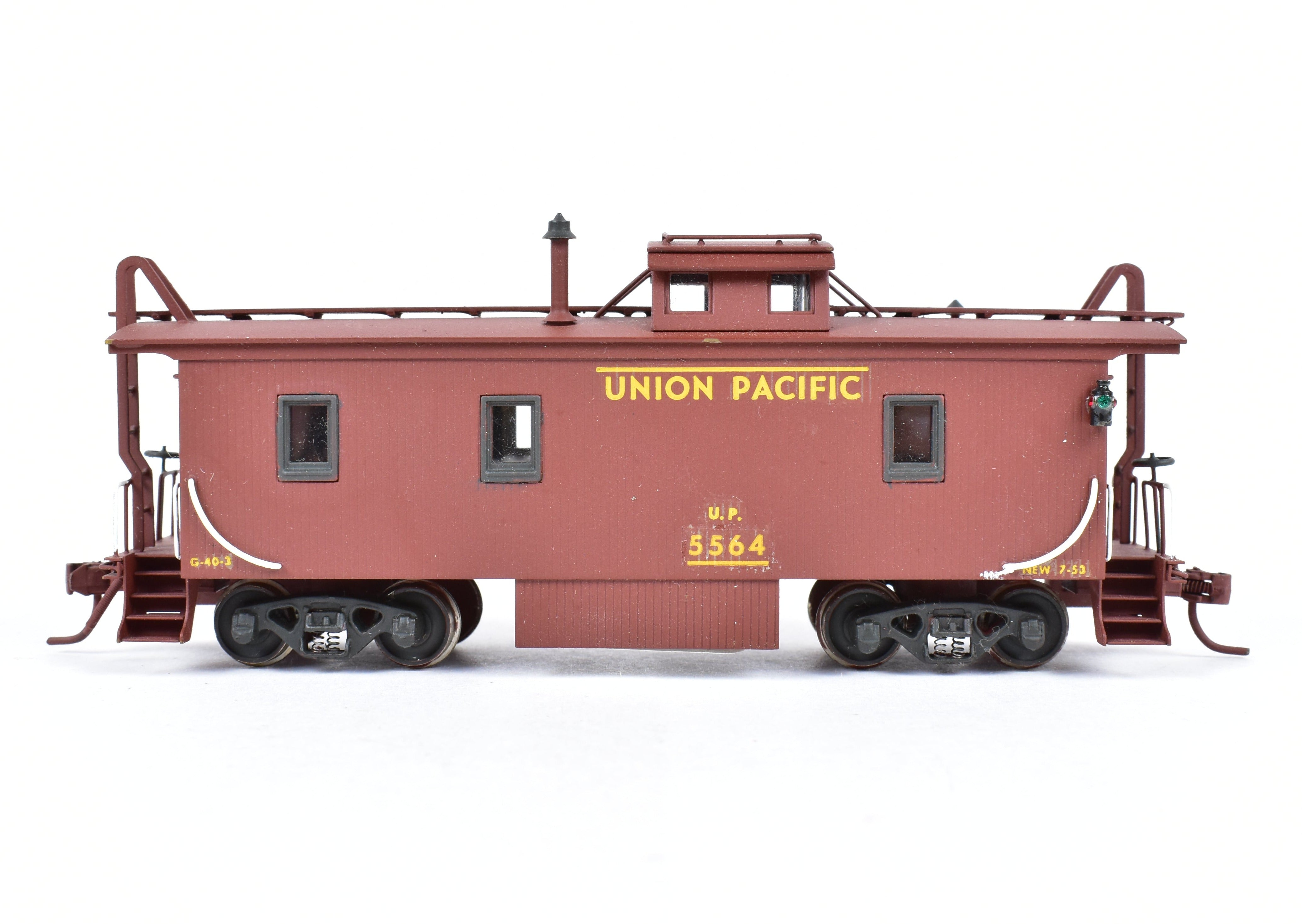 HO Scale Custom Painted Union Pacific CA-1 Wood Caboose by Trains, Inc.