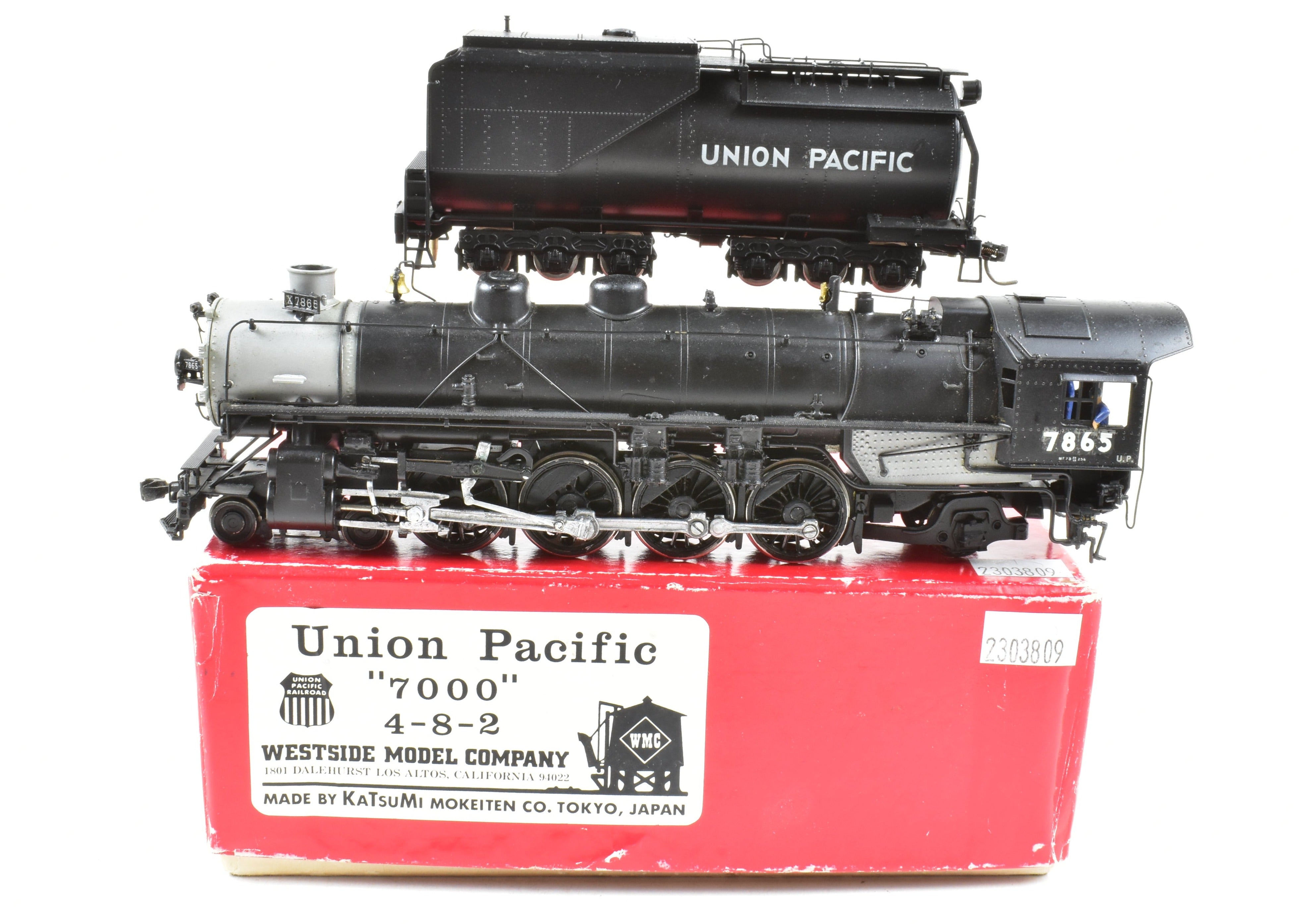 HO Scale Brass Custom-Painted Union Pacific 7000 Class 4-8-2 by Westside Model Co.