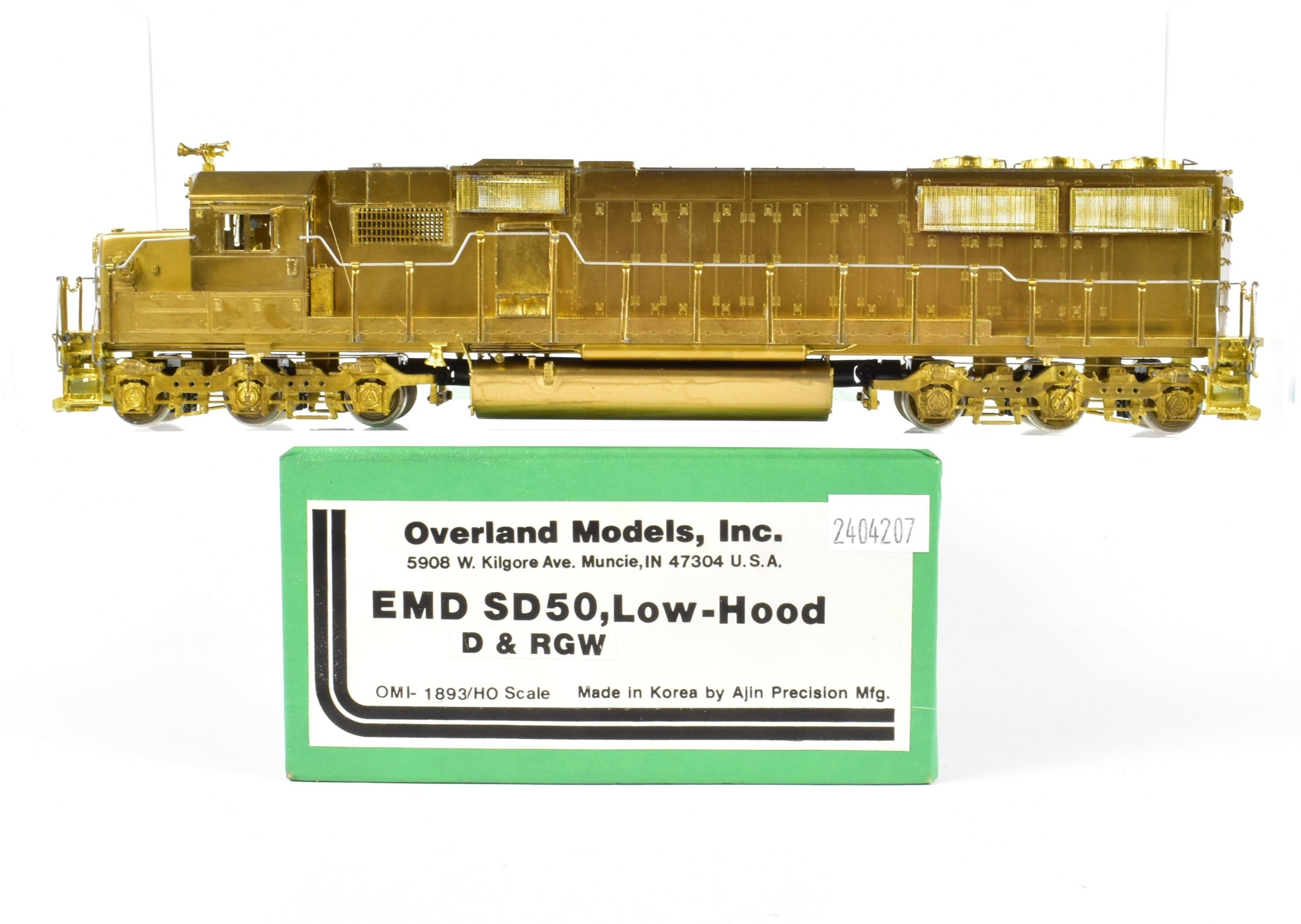 HO Scale Brass Model Train - OMI Overland Models Inc. D&RGW - Denver & Rio Grande Western EMD SD - 50 Locomotive for Model Railway Enthusiasts