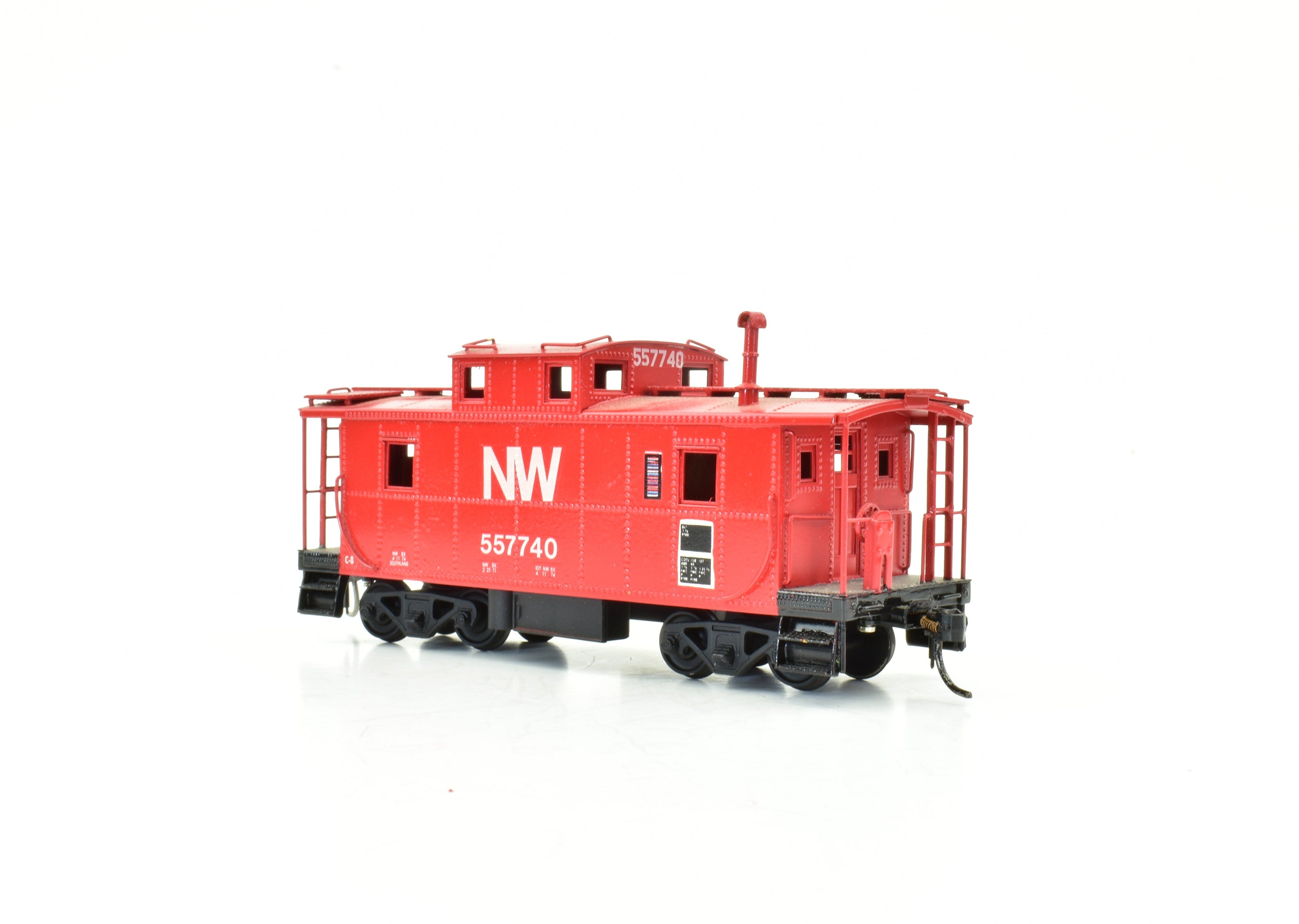HO Scale Brass Westside Model Co. Norfolk & Western Steel Caboose with Custom Painting and Kadee Couplers