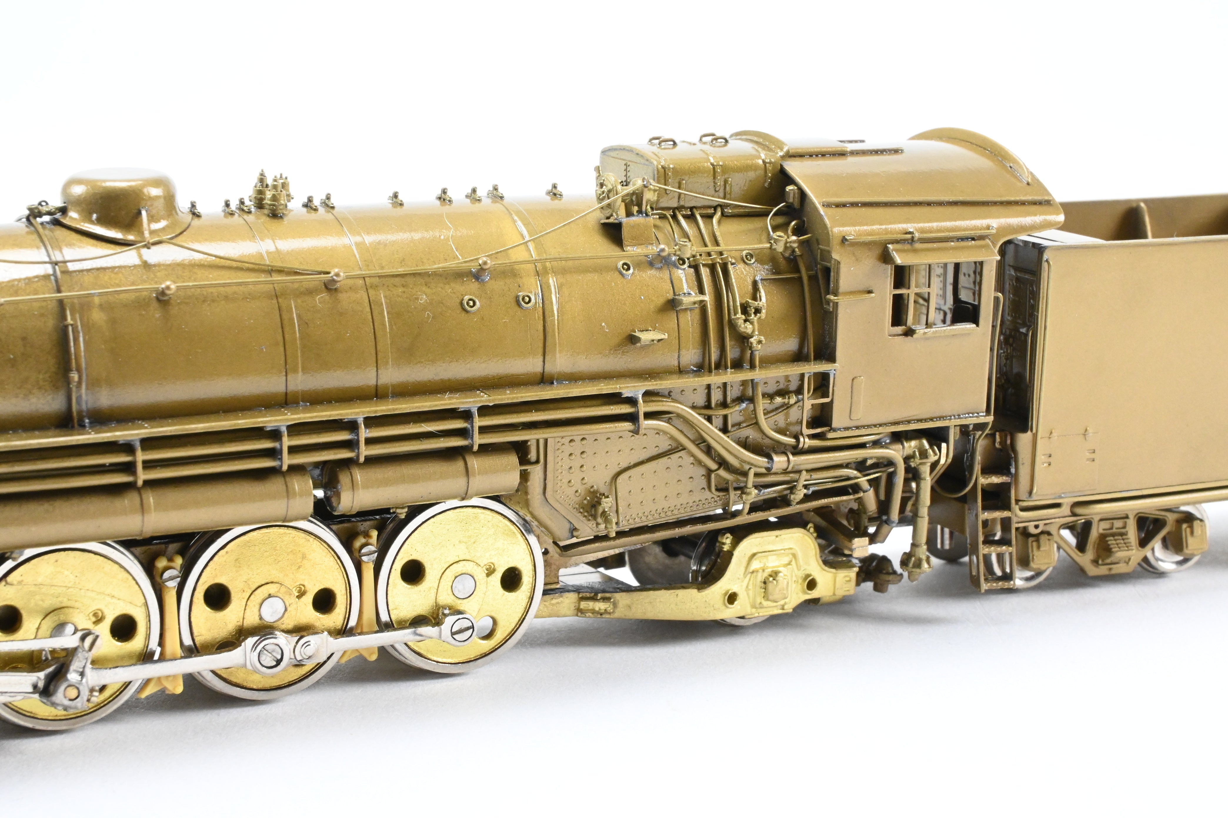 HO Scale Brass Model Train - Overland Models SLSF - Frisco 4300 4-8-2 Mountain Locomotive with Sagami Replacement Can Motor