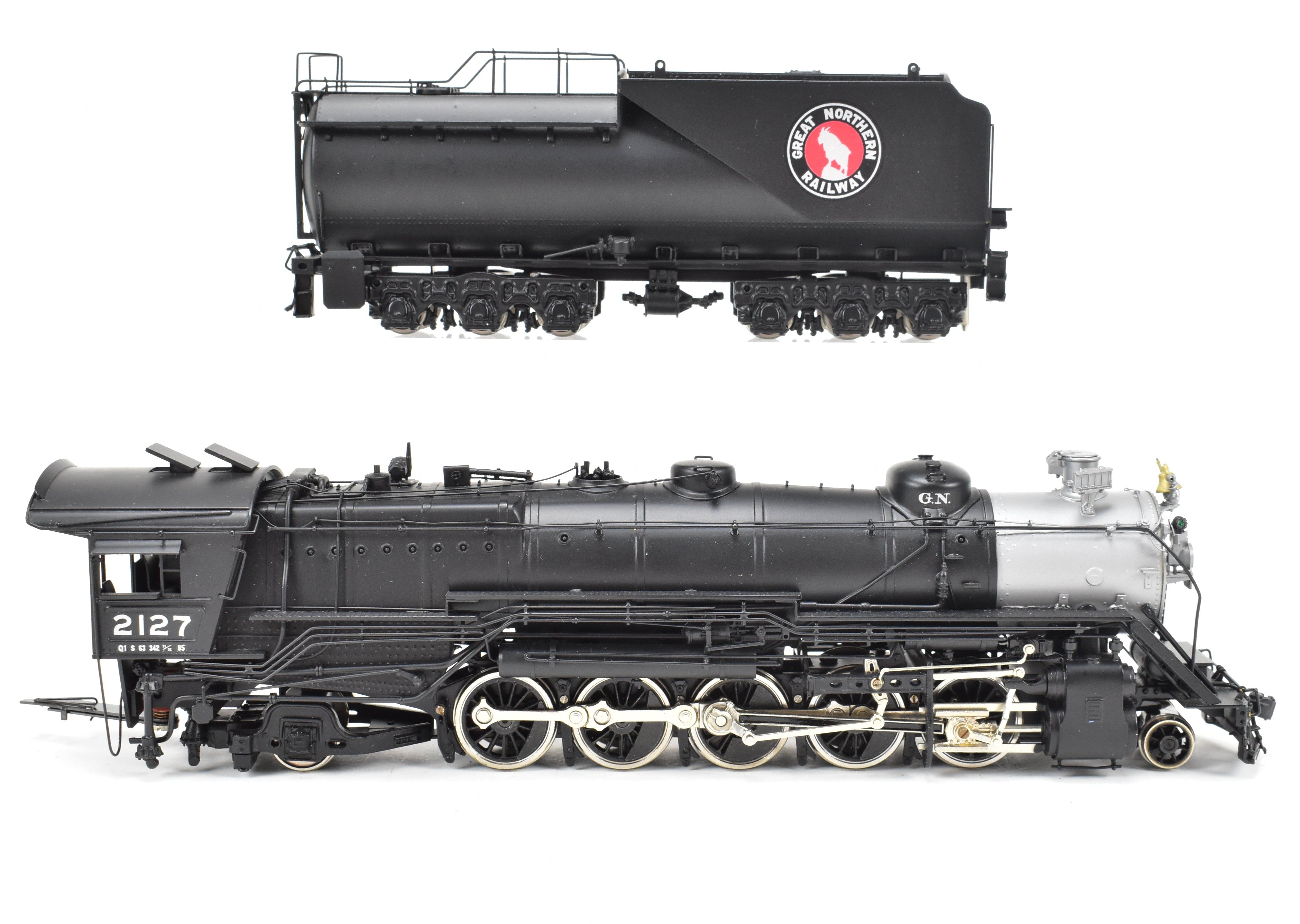 HO Scale Brass PFM - Tenshodo Great Northern 2-10-2 Class Q-1 Factory Painted Model Engine from 1984 Production Run