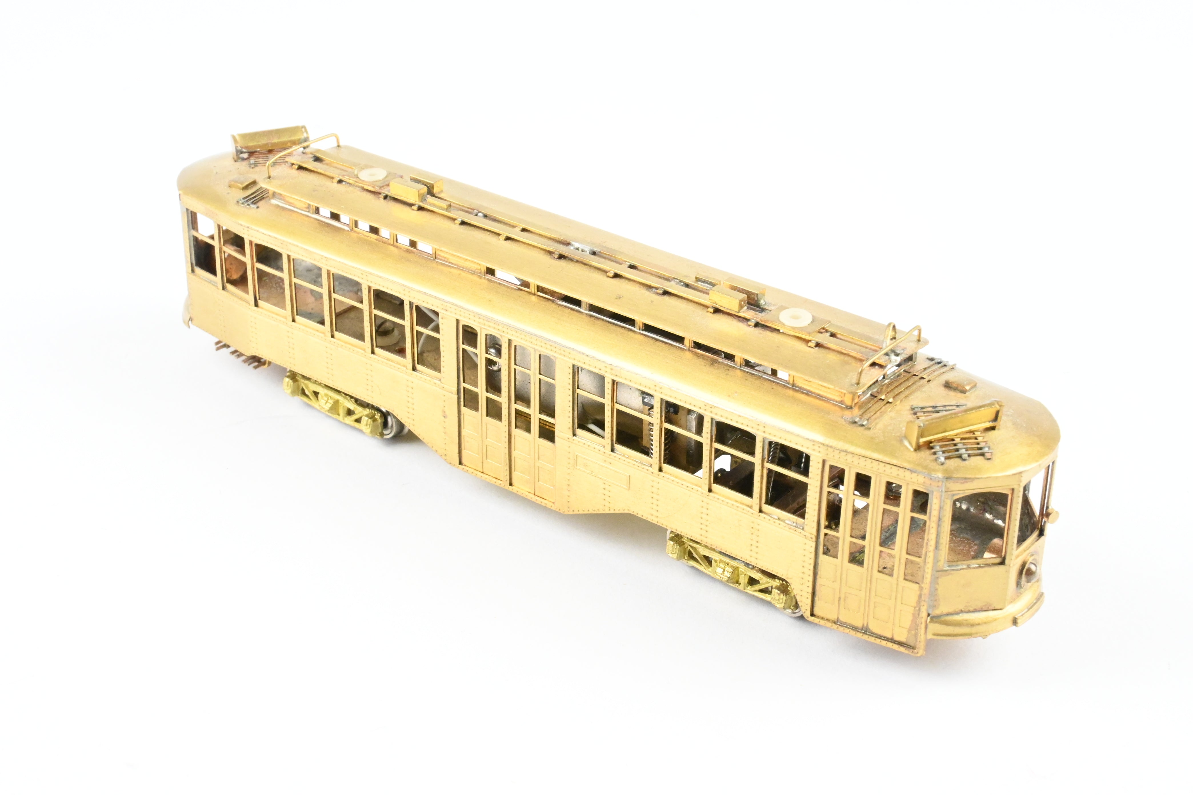 HO Scale Brass Pittsburgh Railway Co. Double Ended Jones Trolley in Reboxx, Poles Missing