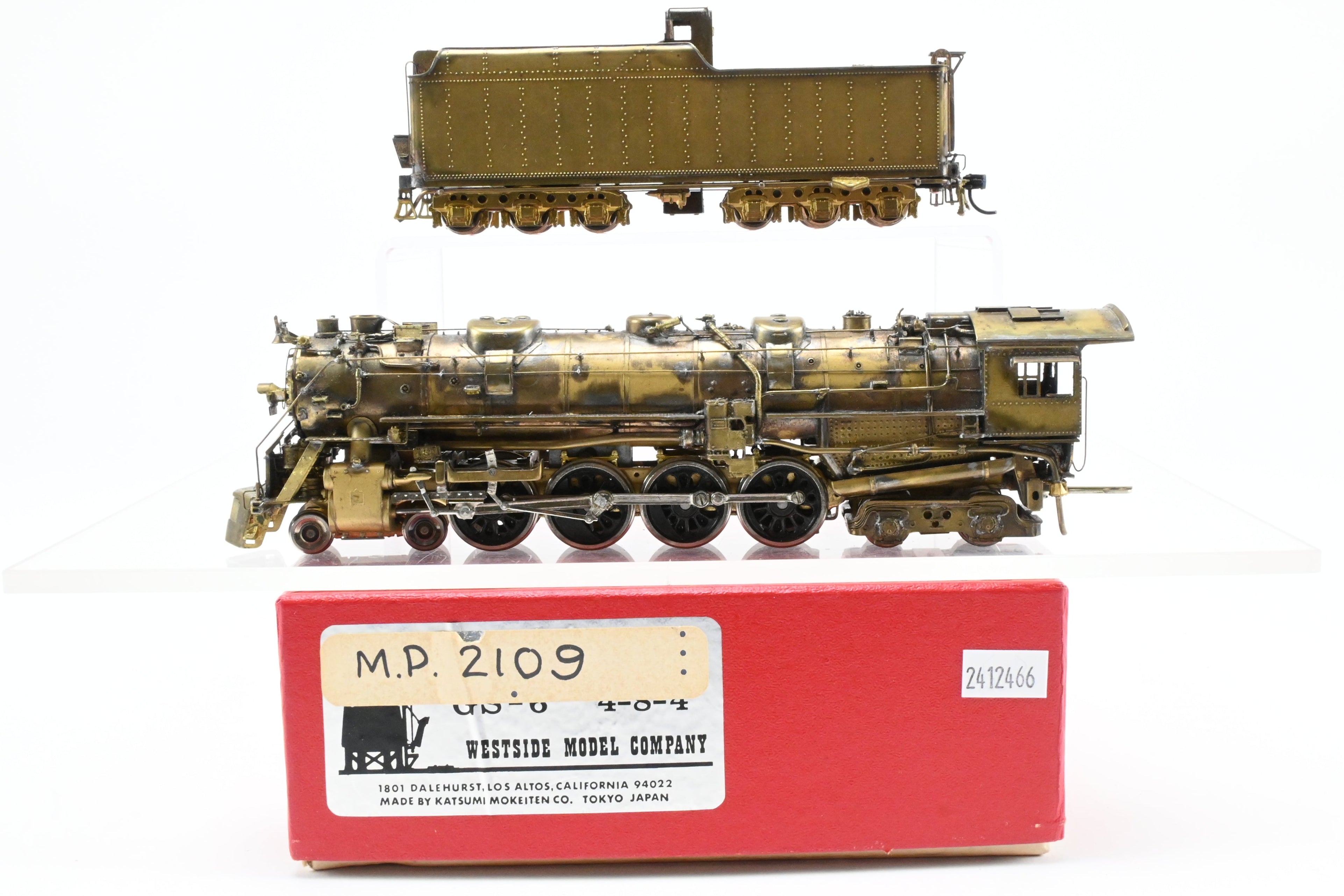 HO Brass Custom Joe G. Collias MP 2100 Series 4-8-4 No. 2109 Unique Model