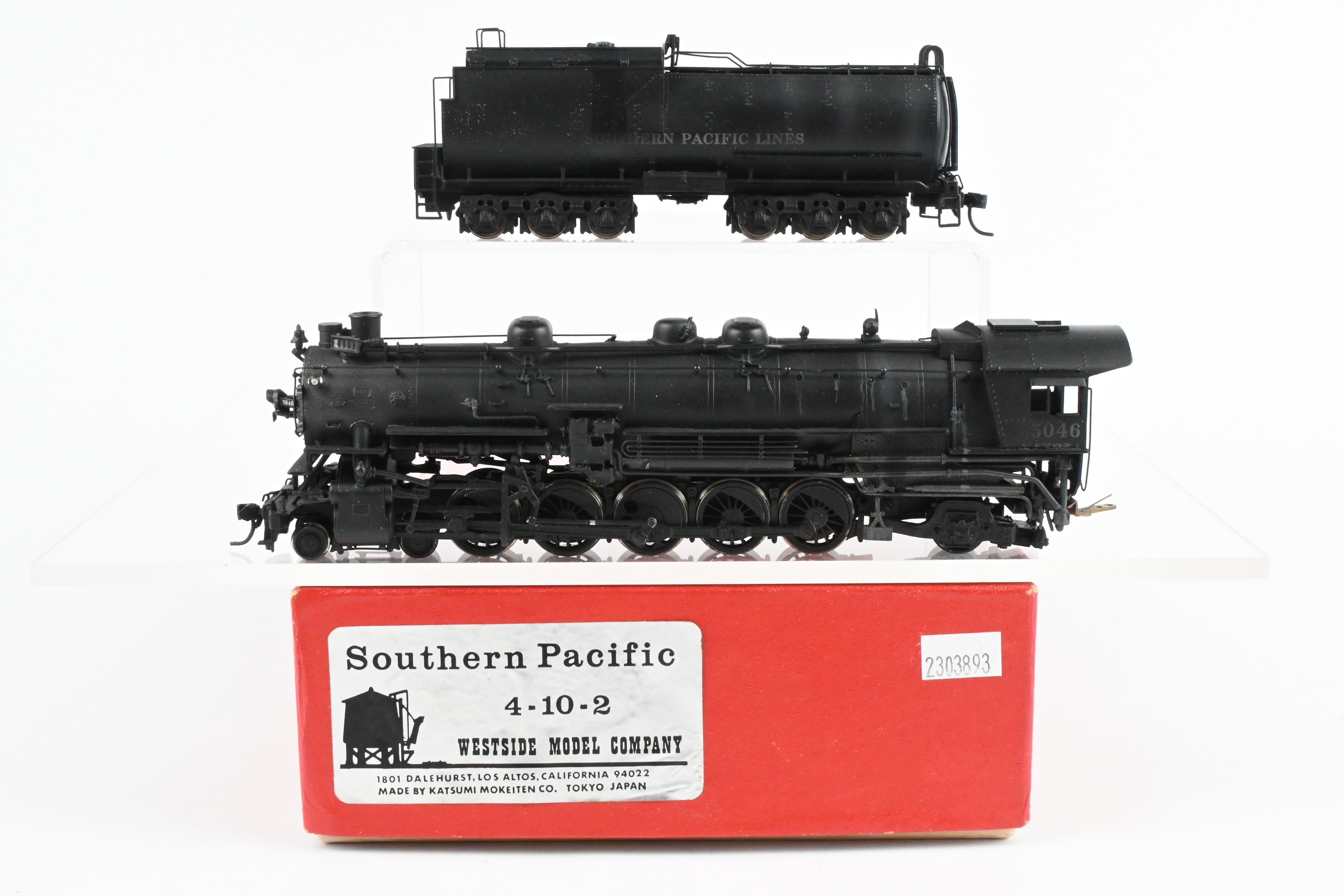HO Scale Brass Westside SP-1 4-10-2 CP Model #5046 with Heavy Weathering