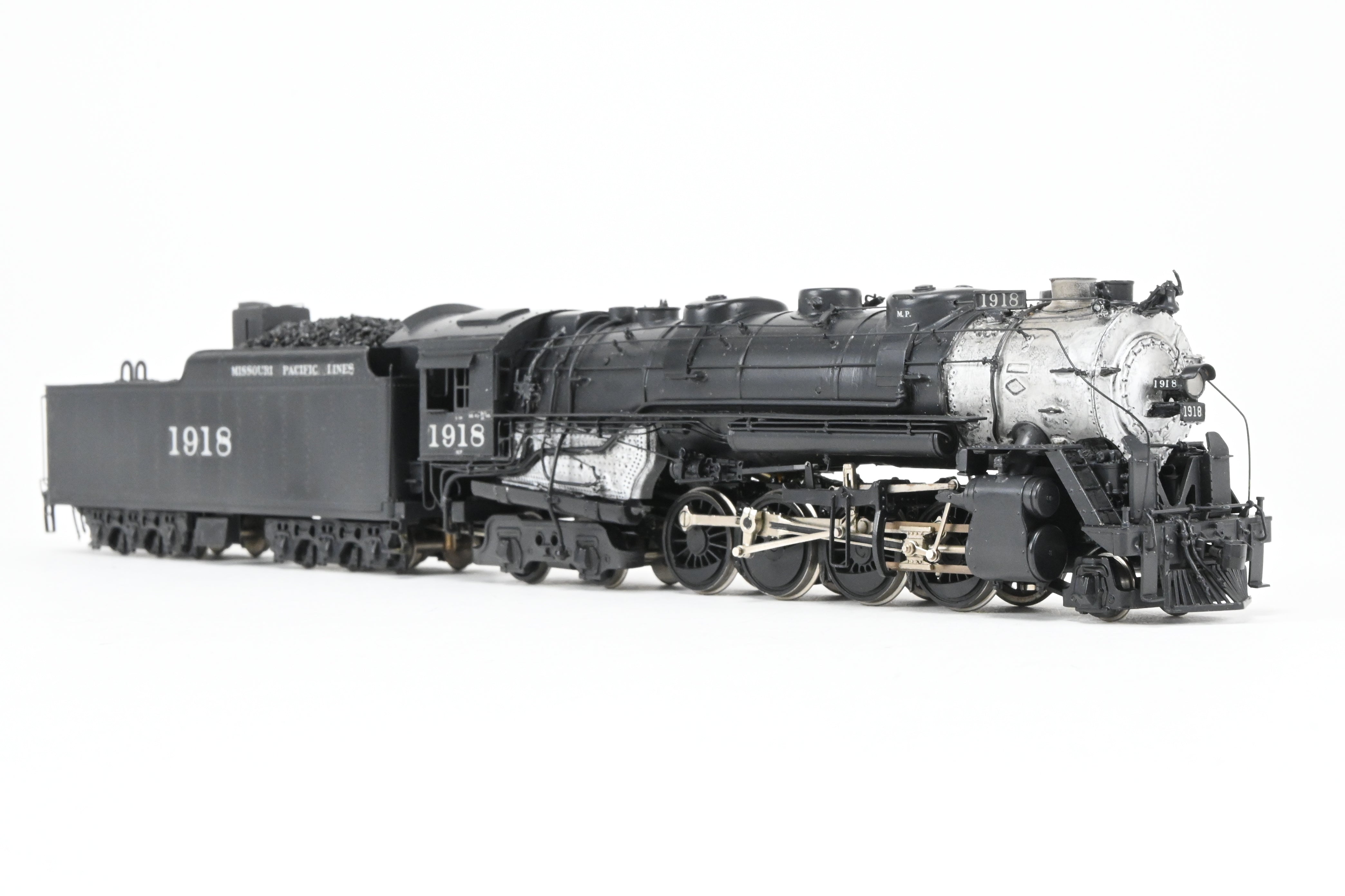 Exquisite HO Scale Brass Custom-Made Joe G. Collias Scratch Built Missouri Pacific Berkshire 2-8-4 Locomotive Model No. 1918, a One-of-a-Kind Collector's Item from 1918