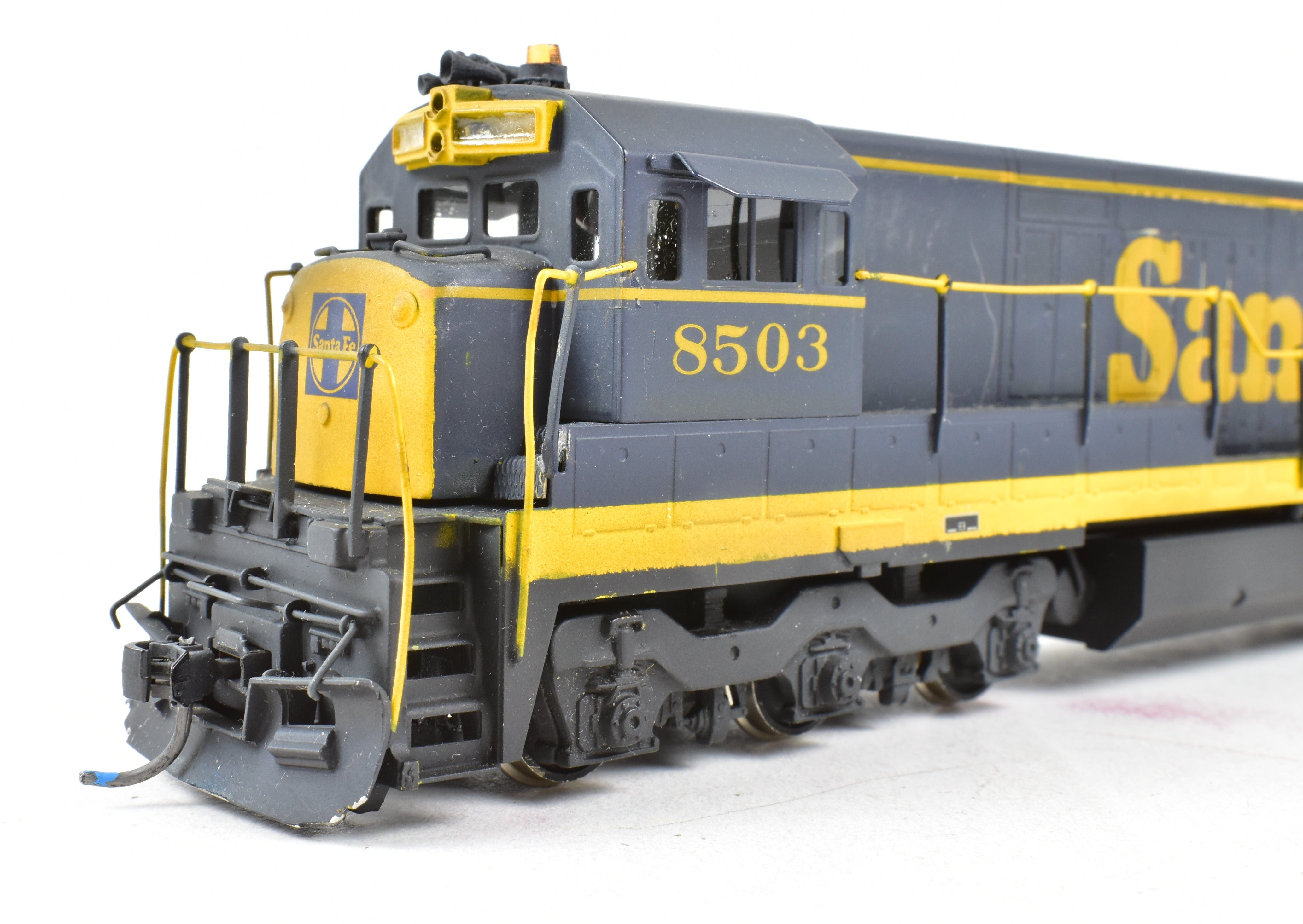 Custom Painted HO Brass Alco Models ATSF Santa Fe GE U - 33C Diesel