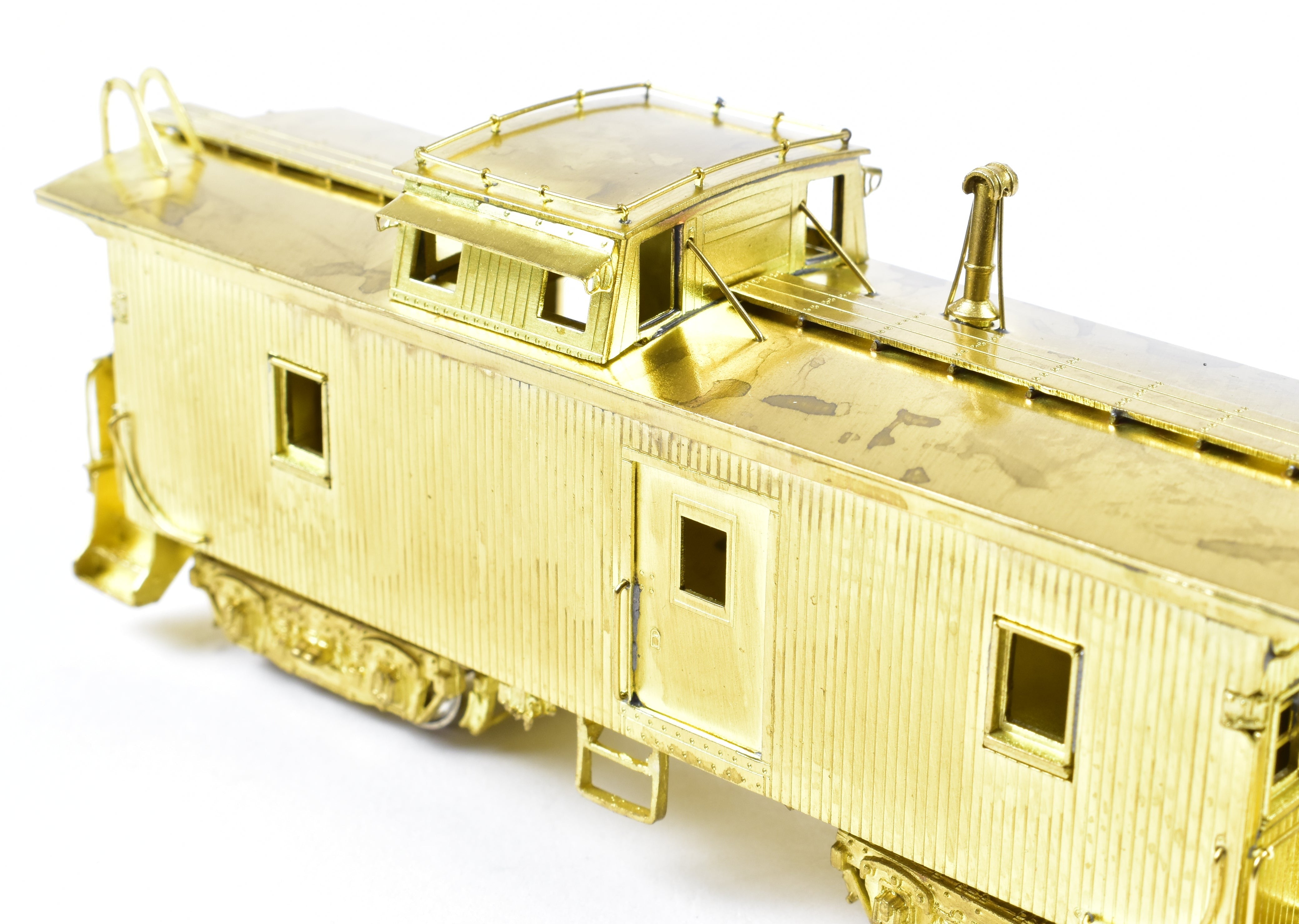 HO Scale Brass Model - OMI (Overland Models, Inc.) Union Pacific (UP) CA - 1 Wood Caboose Side Door with Modern Ends and Wood Beam Trucks for Model Trains