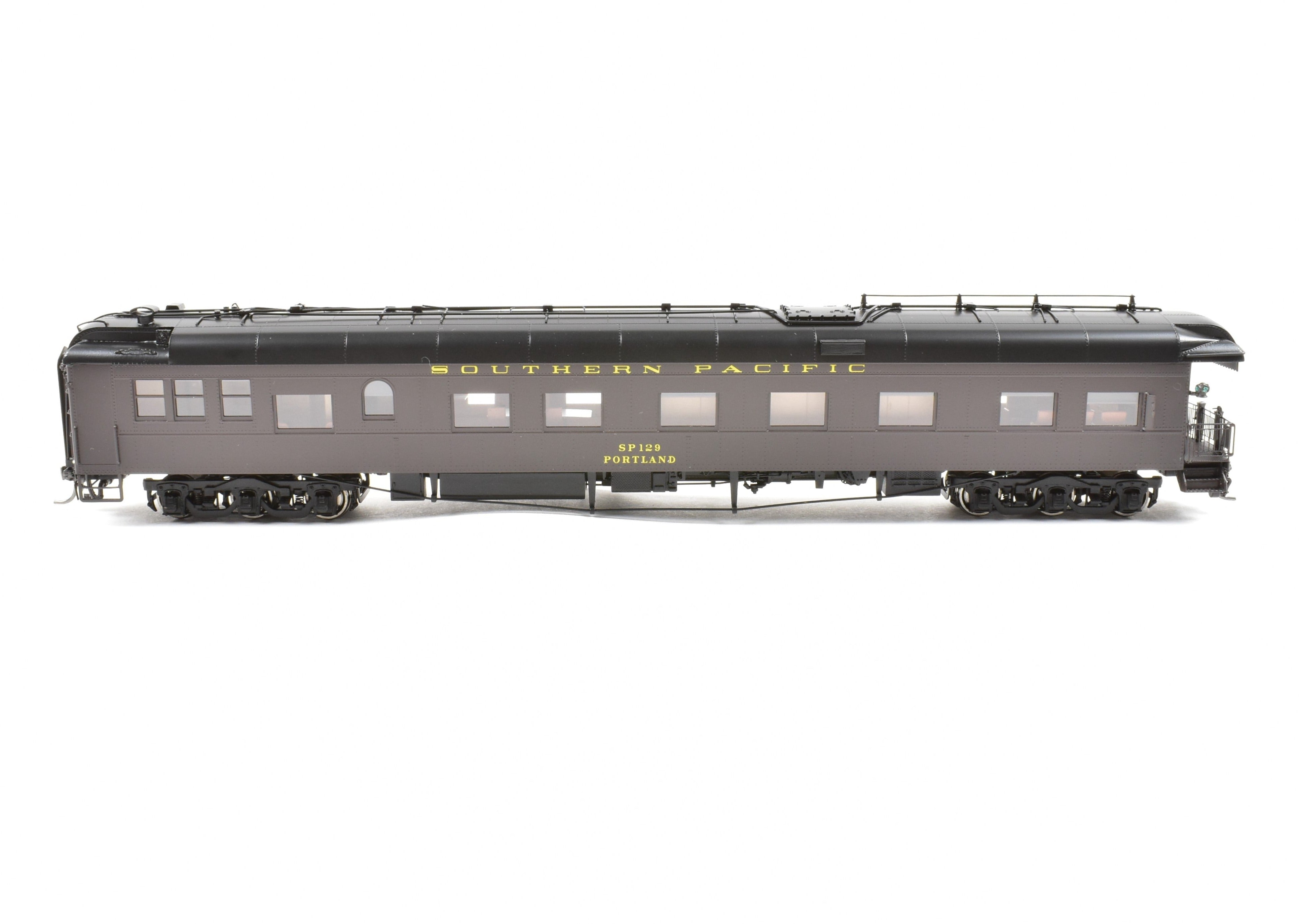 HO Scale New Brass North Bank Line SP Portland #129 Dark Olive Green Business Car