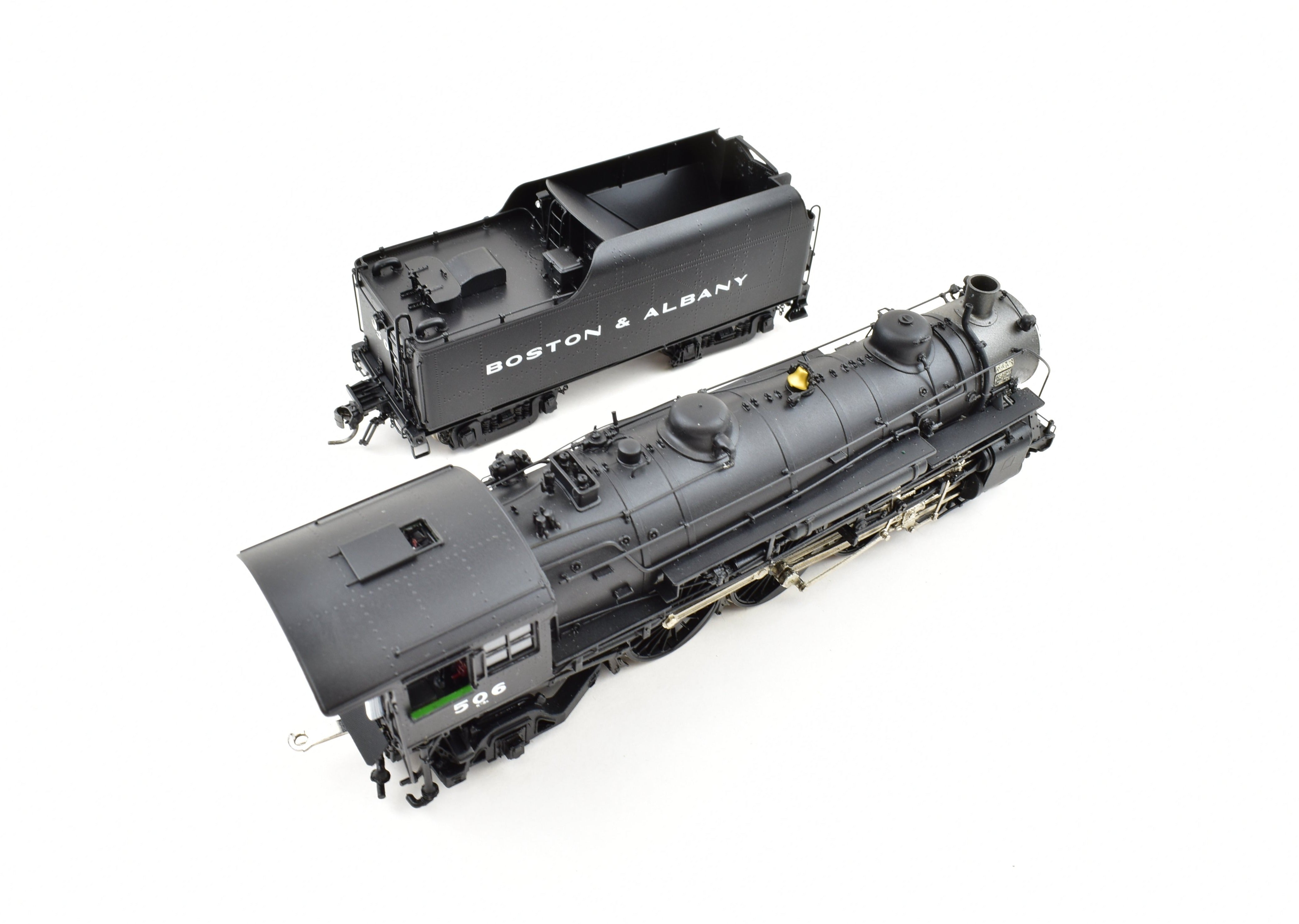 HO Scale Brass Imported Boston & Albany K-3n 4-6-2 Pacific Steam Locomotive Model Factory Painted as #506 without Lights by Key Imports