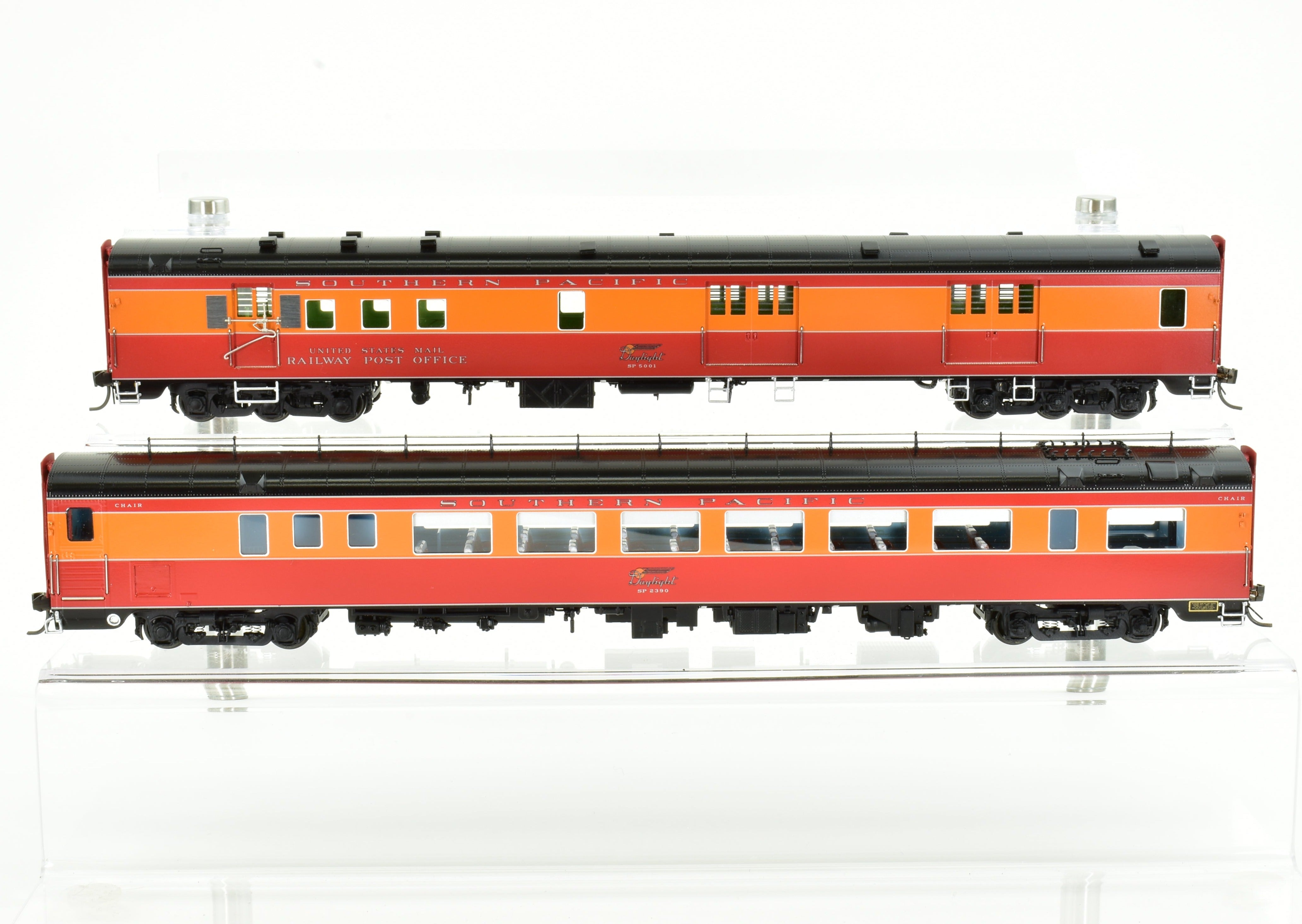 HO Scale Brass Model Train Consignment Set - Challenger Imports SP - Southern Pacific 1955 Shasta Daylight 10 - Car Train Set with FP