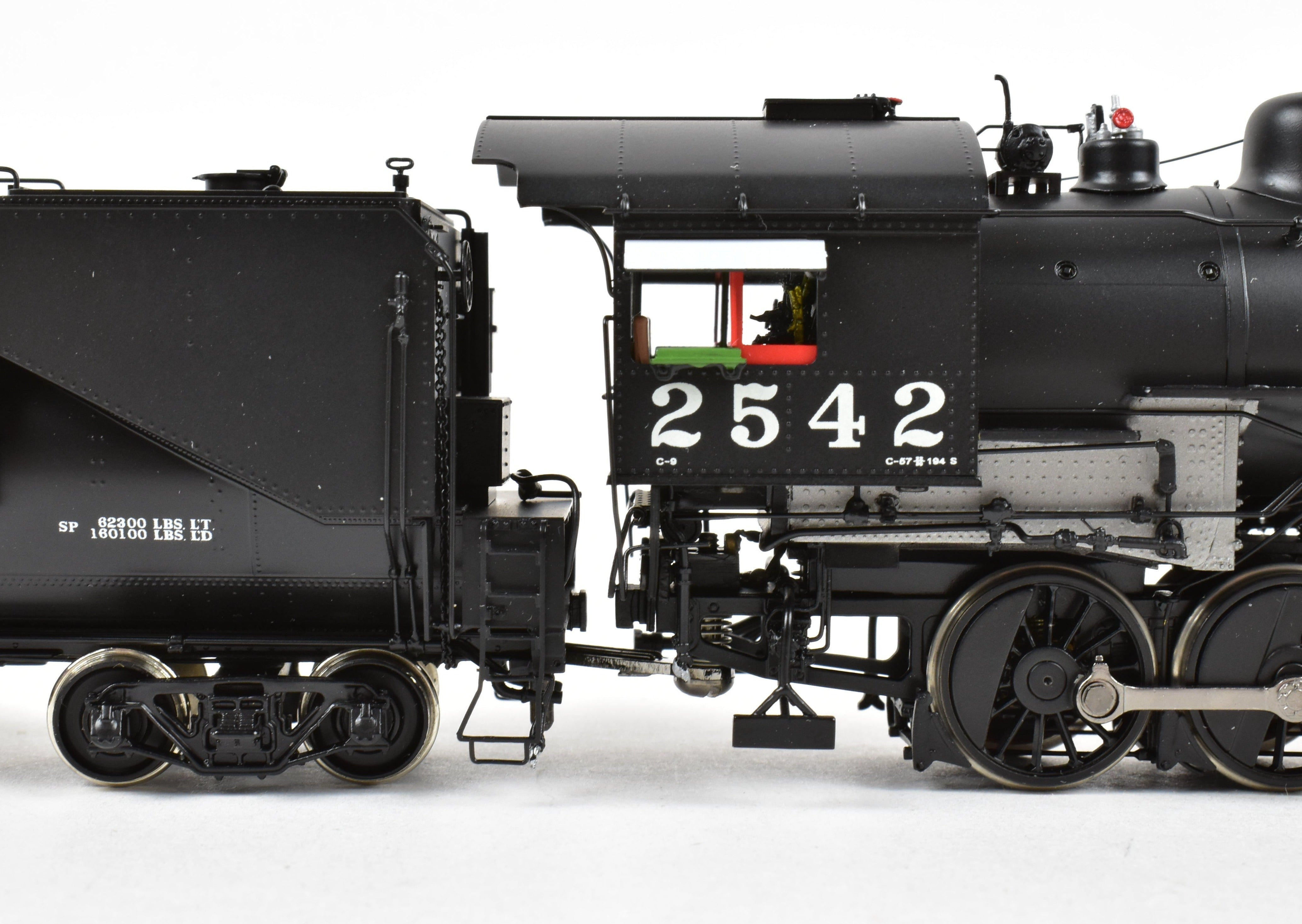 HO Scale Brass Steam Locomotive - Challenger Imports SP - Southern Pacific Class C - 9 2 - 8 - 0 Front Pilot Engine #2542