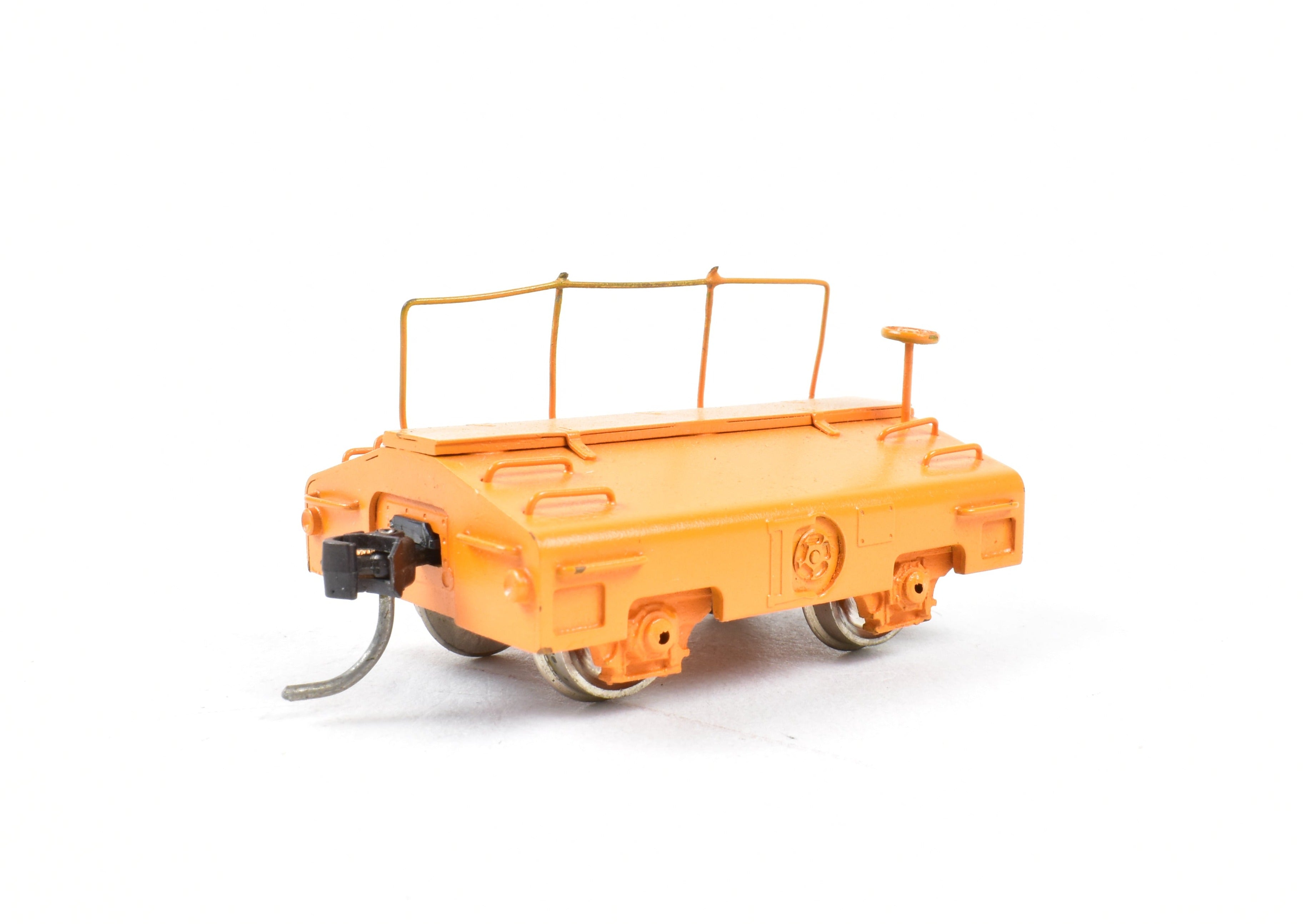 HO Scale Brass Hallmark Models Various Roads 80,000-Pound Capacity Scale Test Car with Partial Orange Paint