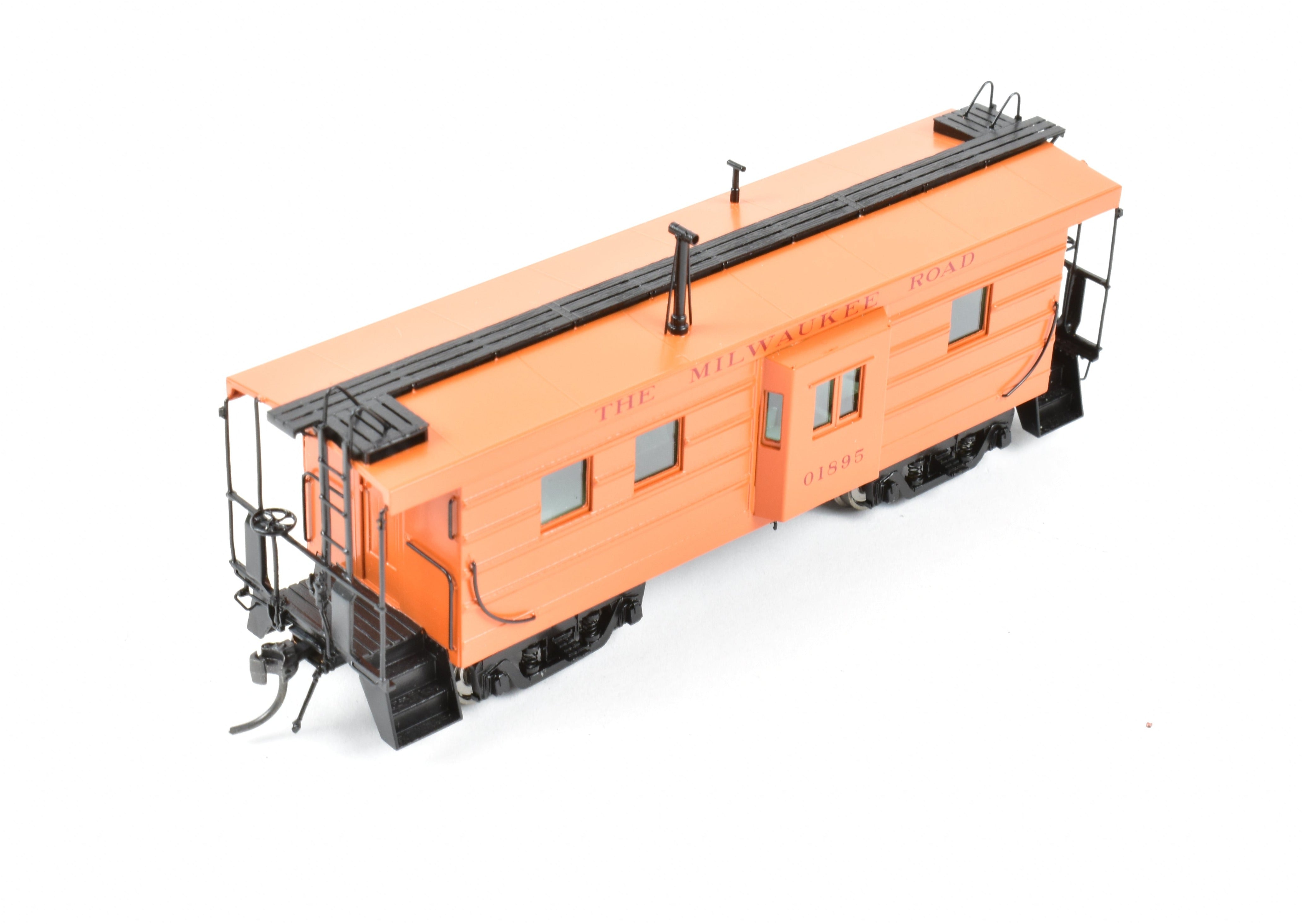 HO Scale Brass OMI - Overland Models, Inc. Milwaukee Road (CMSTP&P) Ribbed Side Caboose Model FP No. 01895