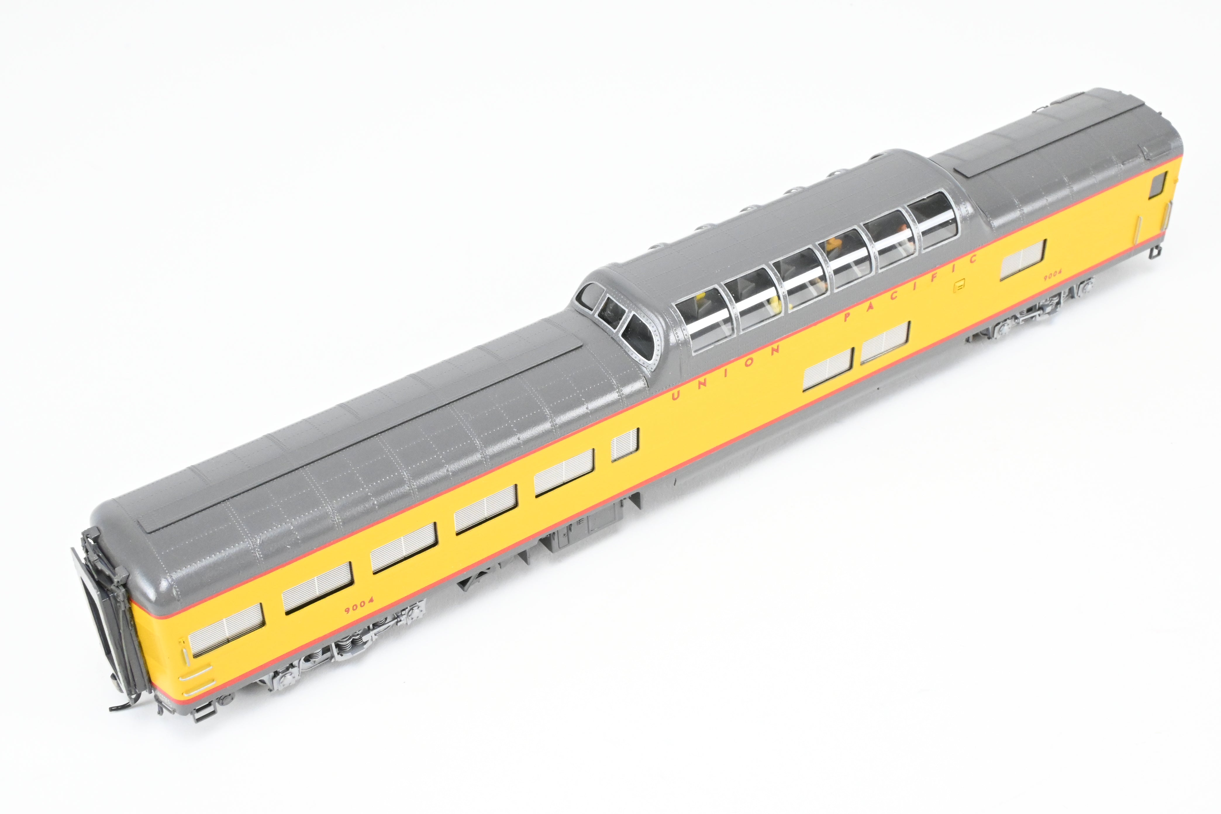 HO Scale Brass Model by Wasatch Model Co. - Union Pacific ACF 1955 9000 Series Dome Lounge Observation Car Modified for Mid - Train Service, Specifically Model C/P #9004