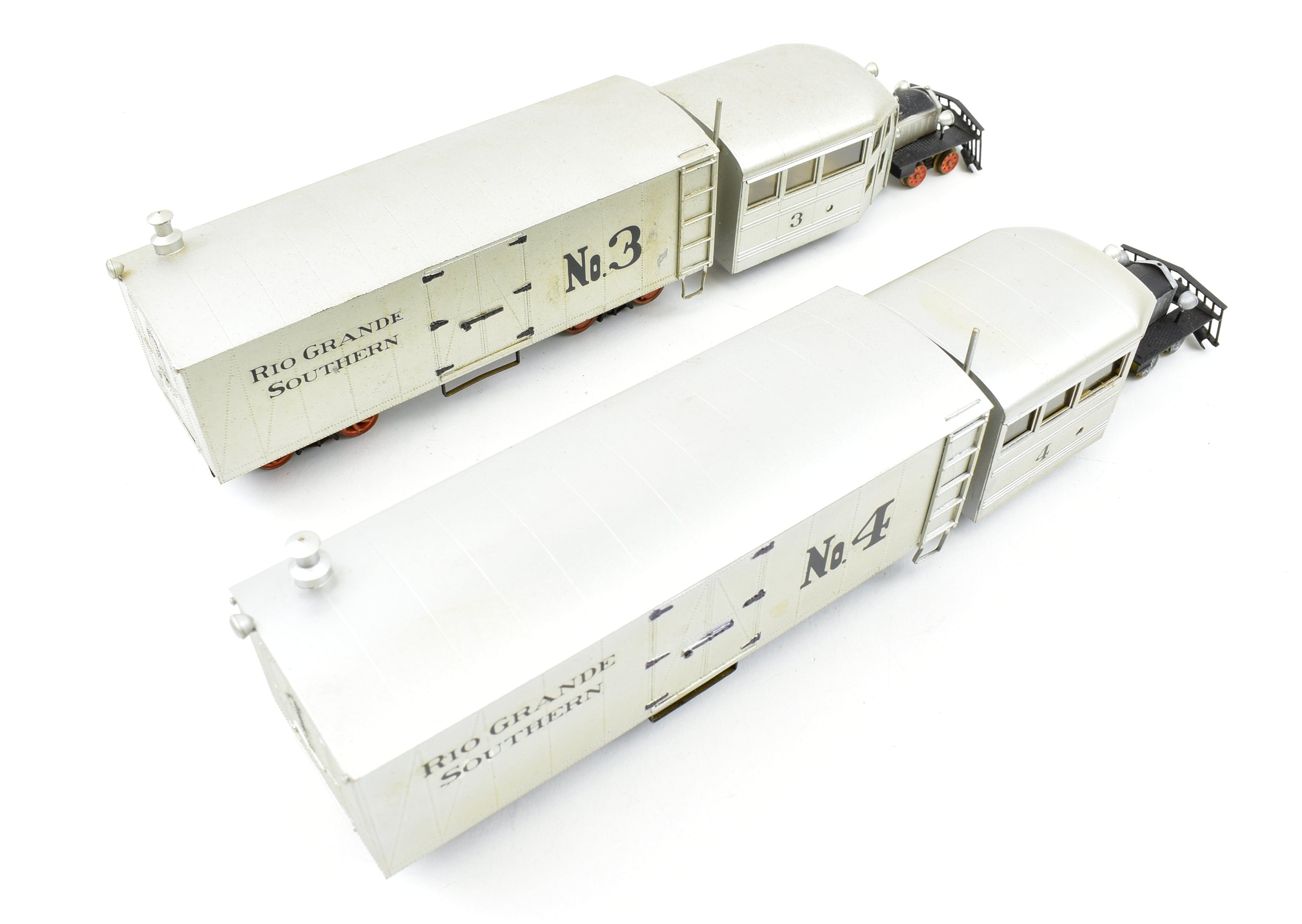 On3 Scale Brass Model Trains - LMB Models RGS Rio Grande Southern Galloping Geese Custom Painted Limited Edition #3 and #4 Sets Without Original Boxes in As - Is Condition