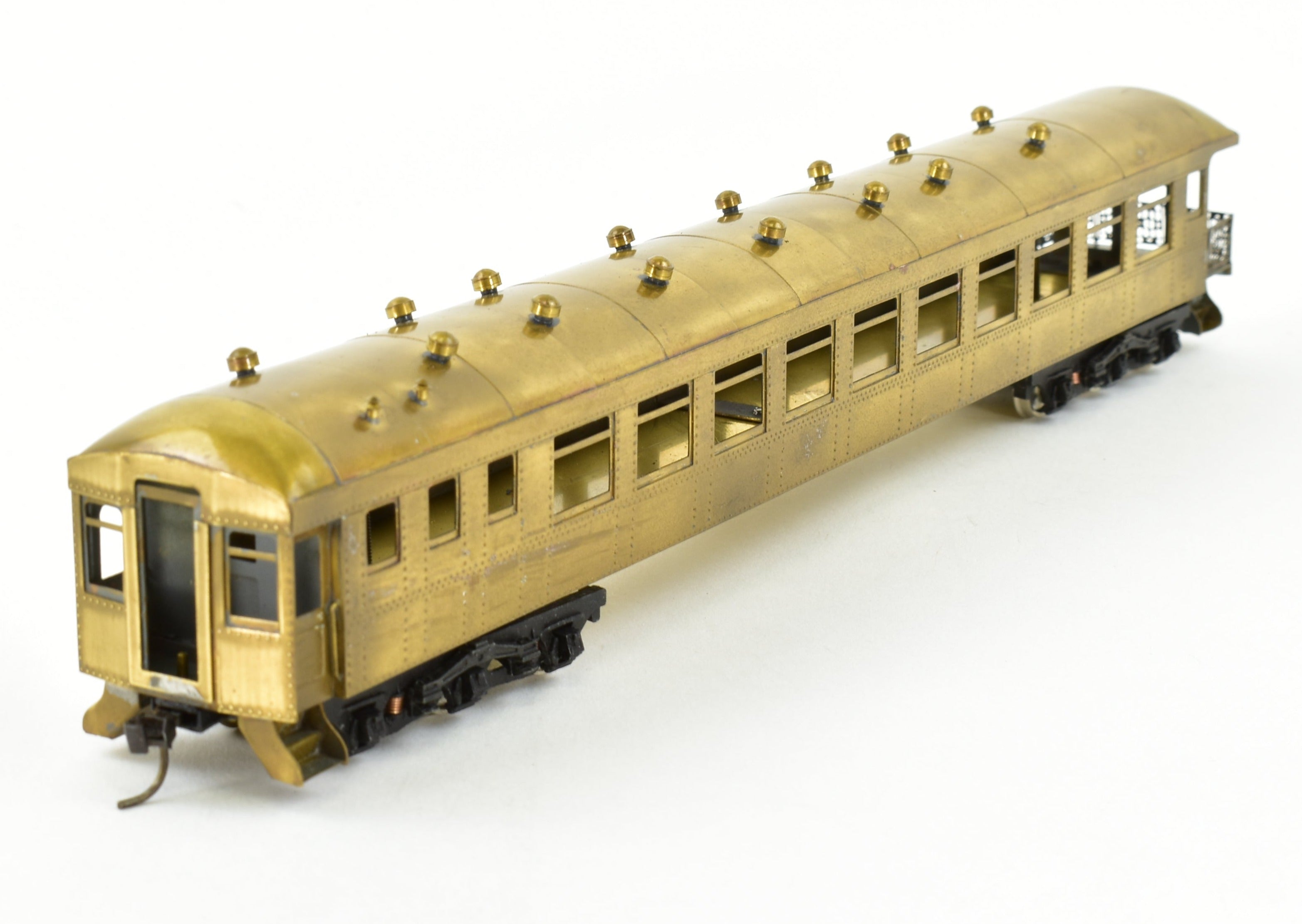 HO Scale Brass Ken Kidder Illinois Central Harriman Observation Car with CV Trucks