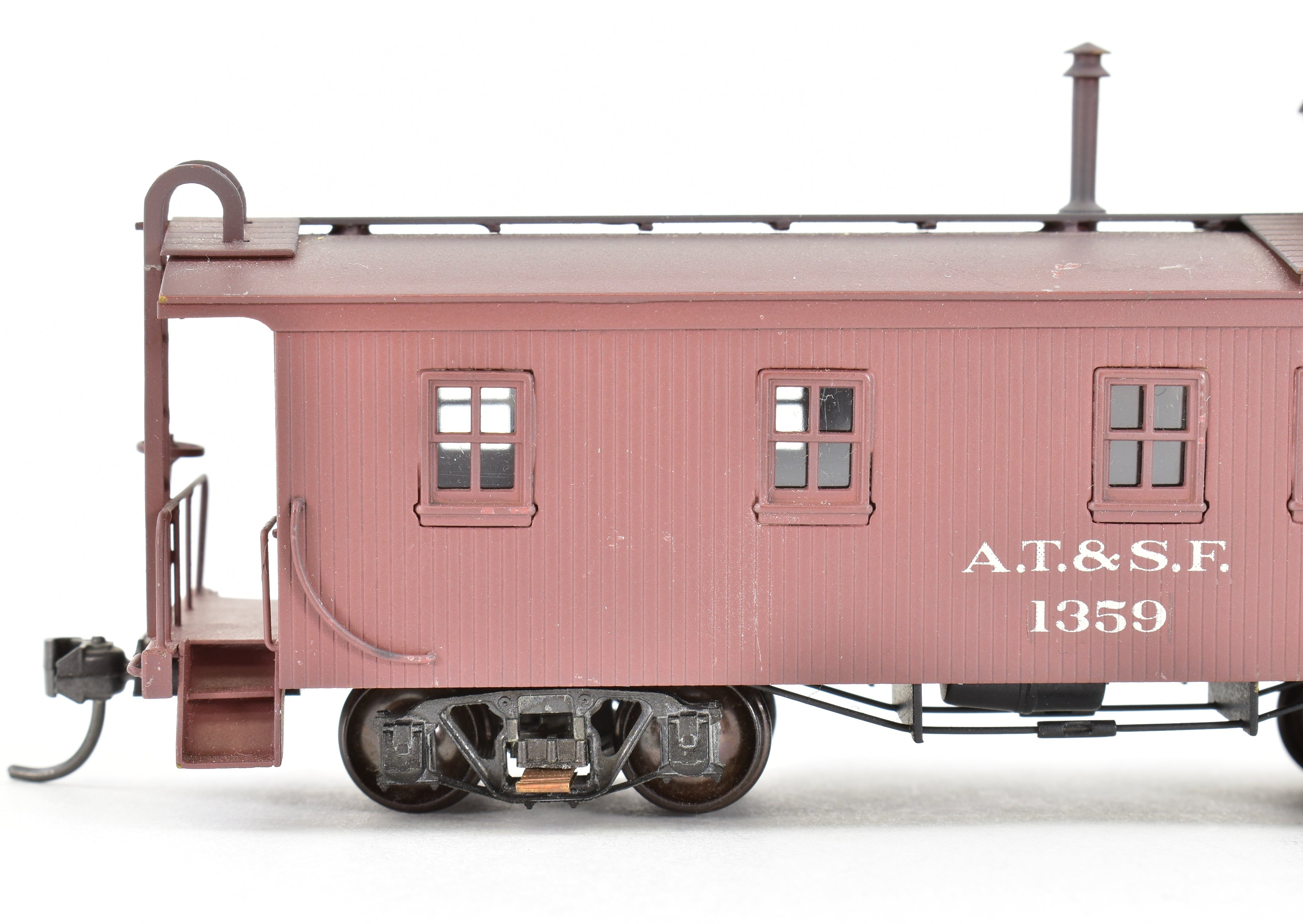 Custom Painted & Weathered HO Brass ATSF - Santa Fe Wood Caboose by Trains Inc.