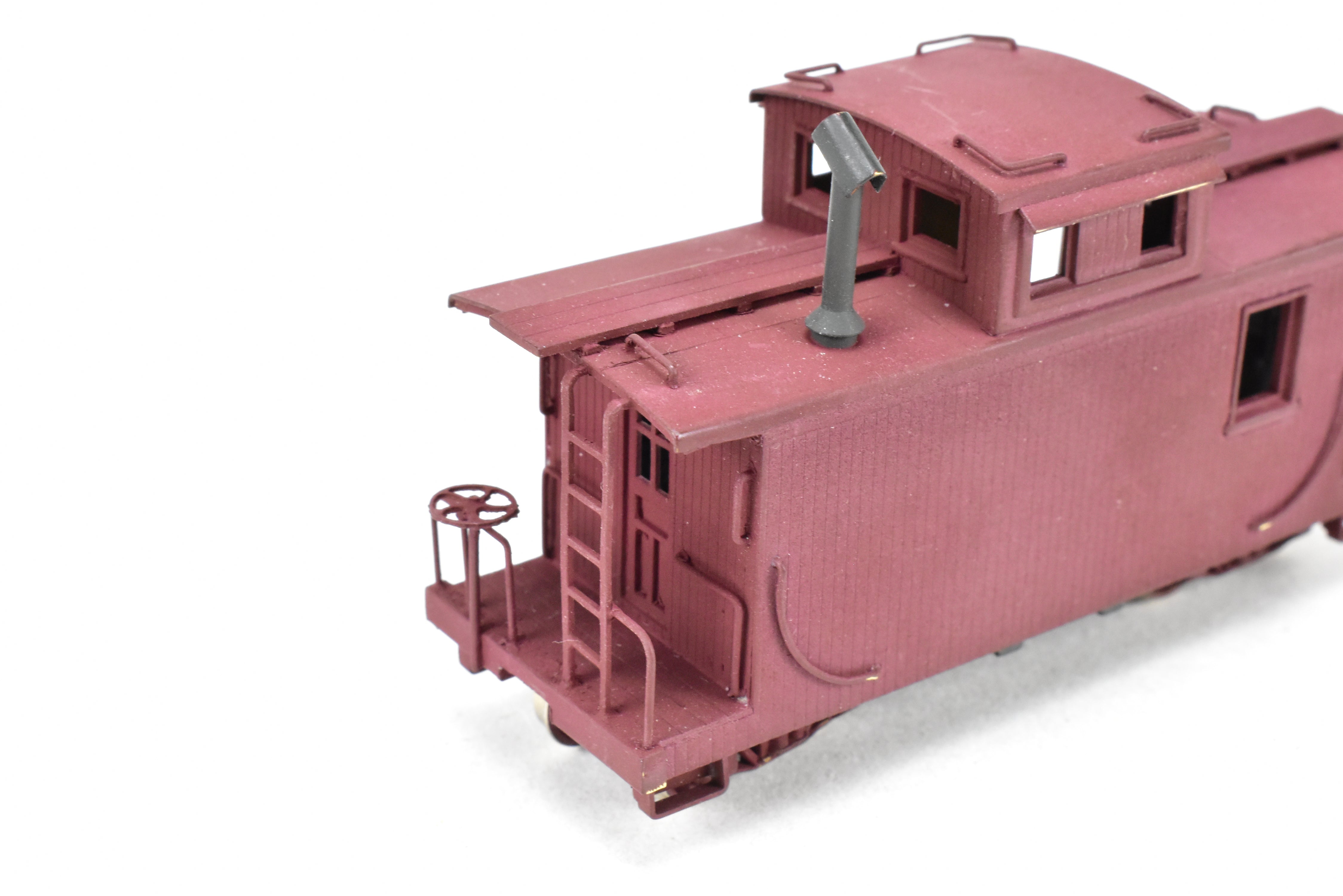 HOn3 Brass PFM - Denver & Rio Grande Western Unlettered Short Caboose in Red, No Box