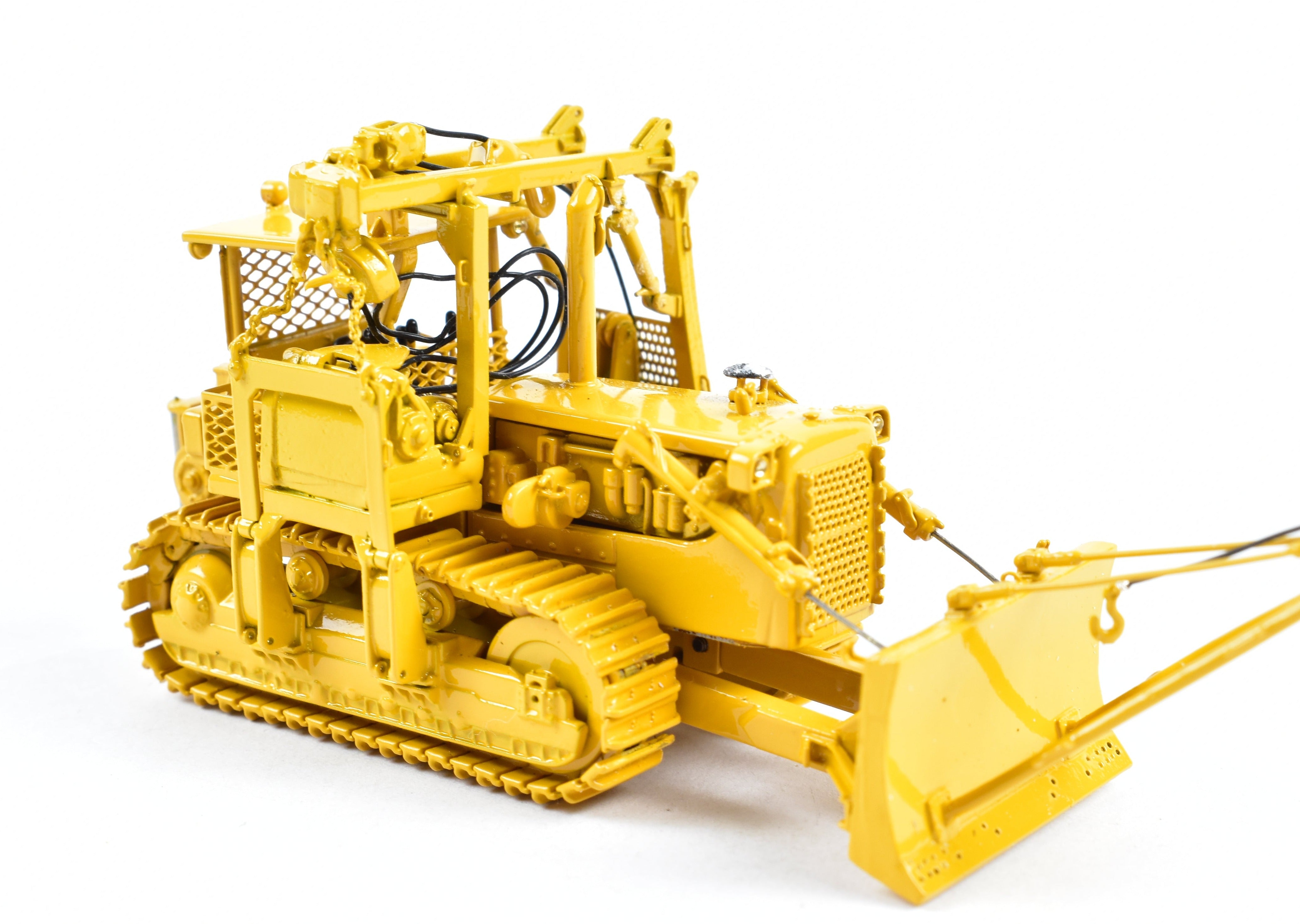 HO Scale Brass Pipe Laying Dozer Model by OMI - Overland Models, Inc. Featuring D&RGW - Denver & Rio Grande Western Design in Factory - Painted FP Yellow
