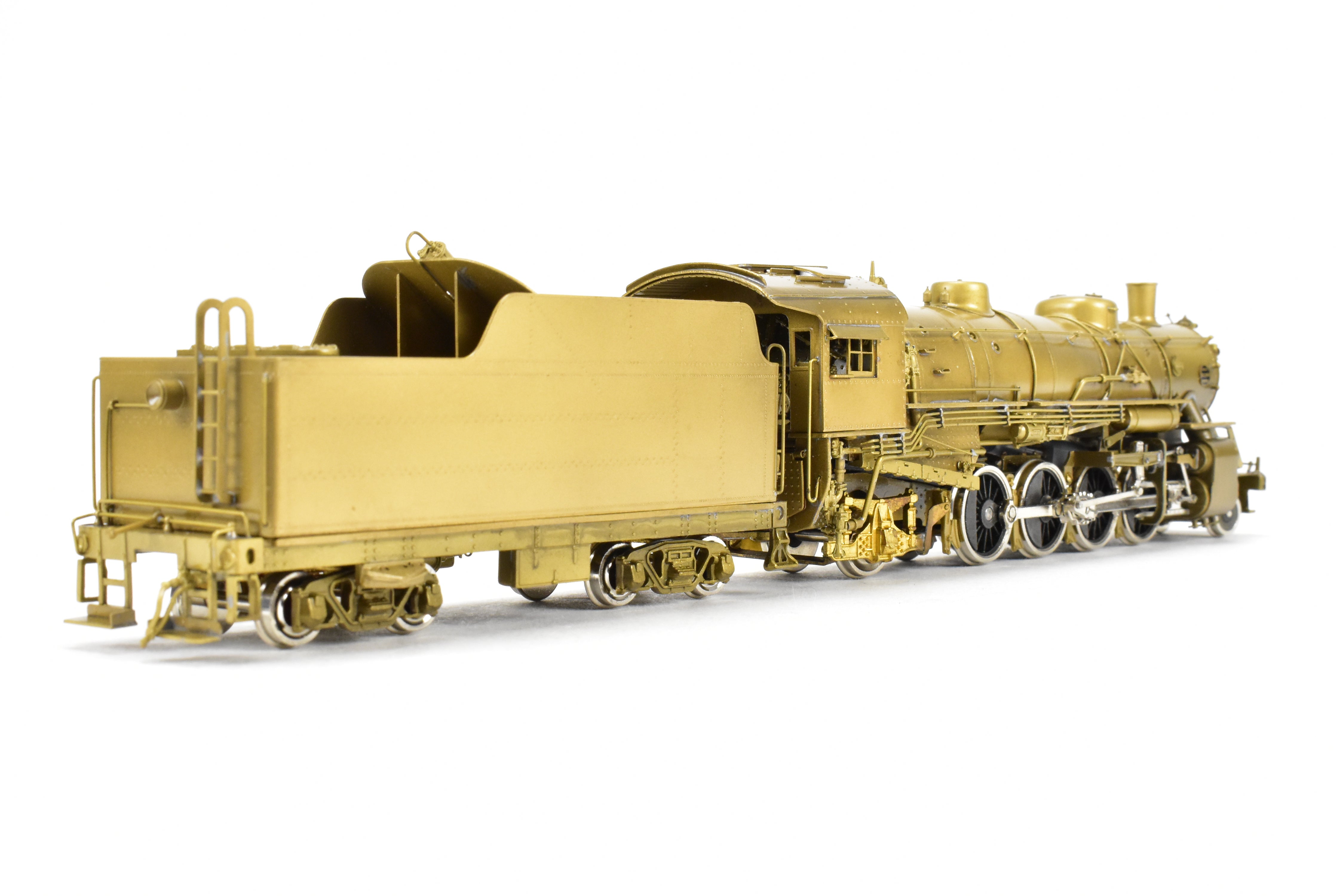 High - Quality HO Scale Brass Pacific Fast Mail (PFM) United States Railway Administration (USRA) 2 - 8 - 2 Light Class Mikado Locomotive Model from 1977 Run, Sold As - Is